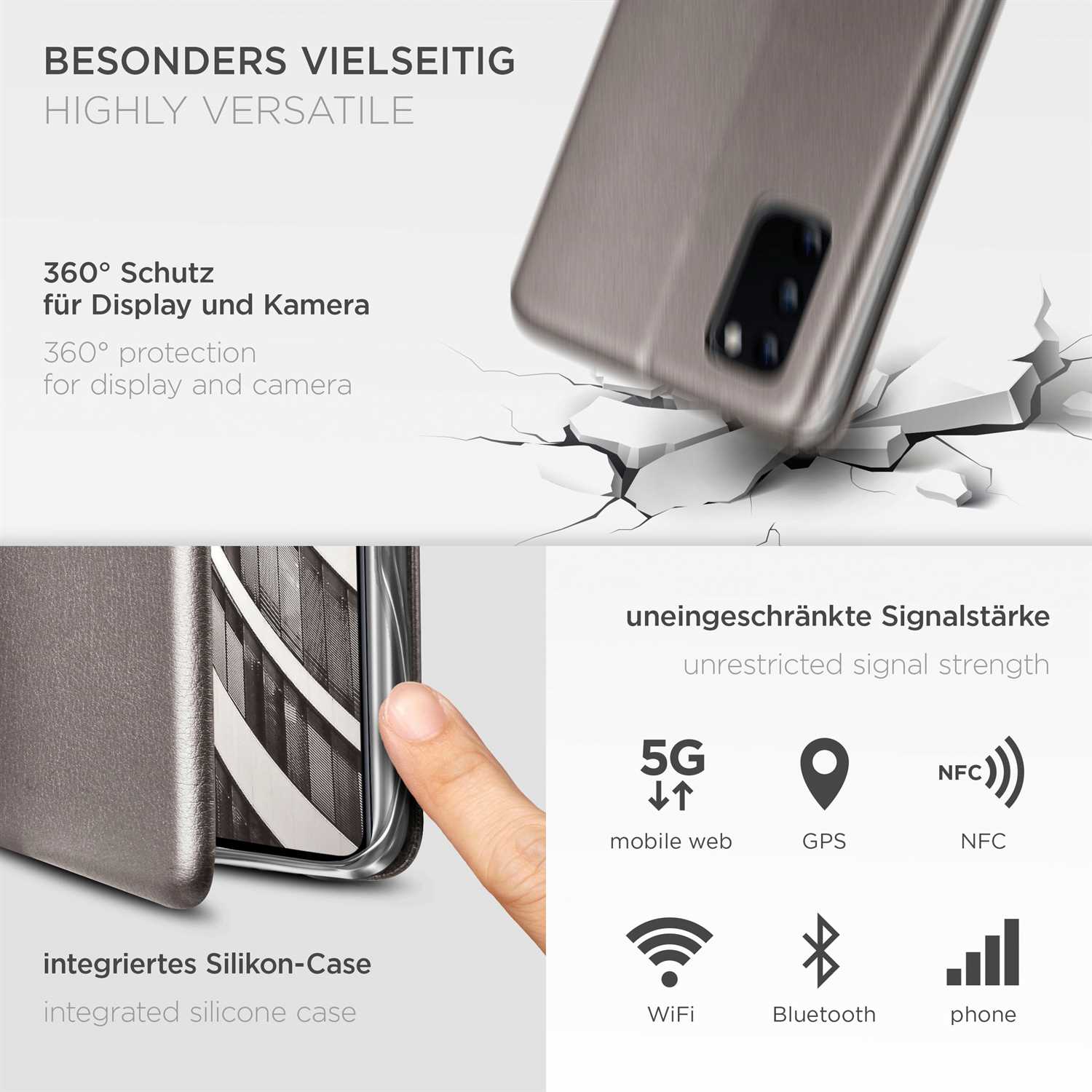 ONEFLOW Business Case Samsung Galaxy S20 Handytasche mit Kartenfach – Weiteres Produktbild 4