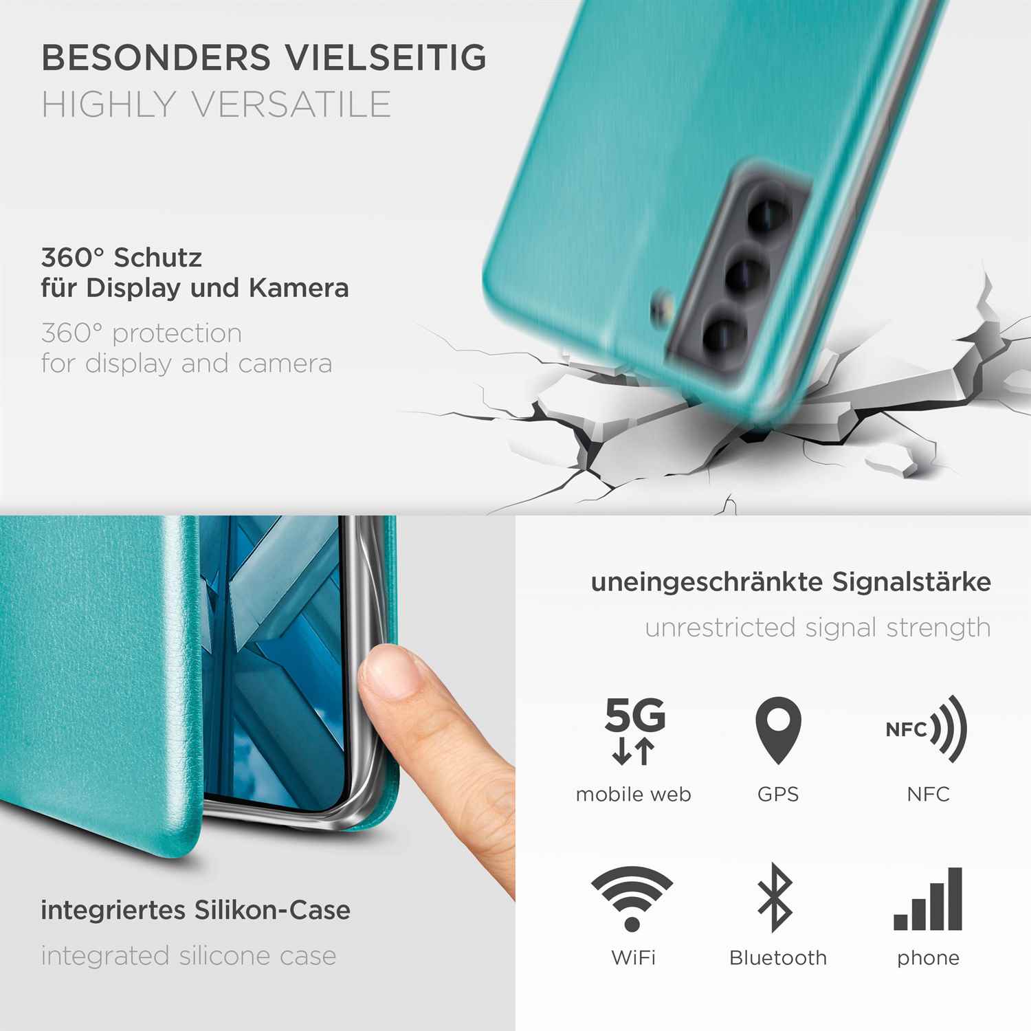 ONEFLOW Business Case Samsung Galaxy S21 Plus Handytasche mit Kartenfach – Weiteres Produktbild 4