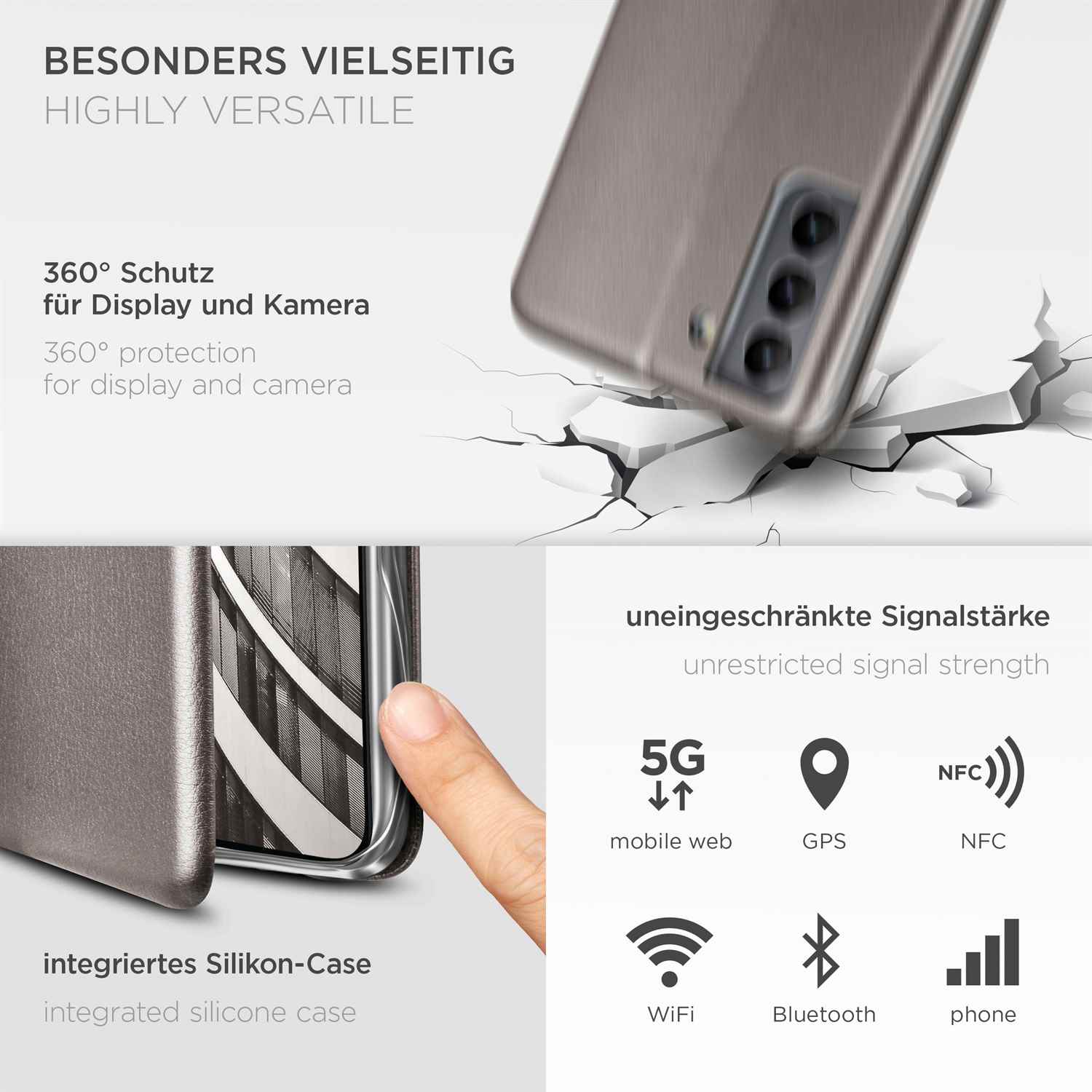 ONEFLOW Business Case Samsung Galaxy S21 Plus Handytasche mit Kartenfach – Weiteres Produktbild 4 ONEFLOW Business Case Samsung Galaxy S21 Plus Handytasche mit Kartenfach – Weiteres Produktbild 4