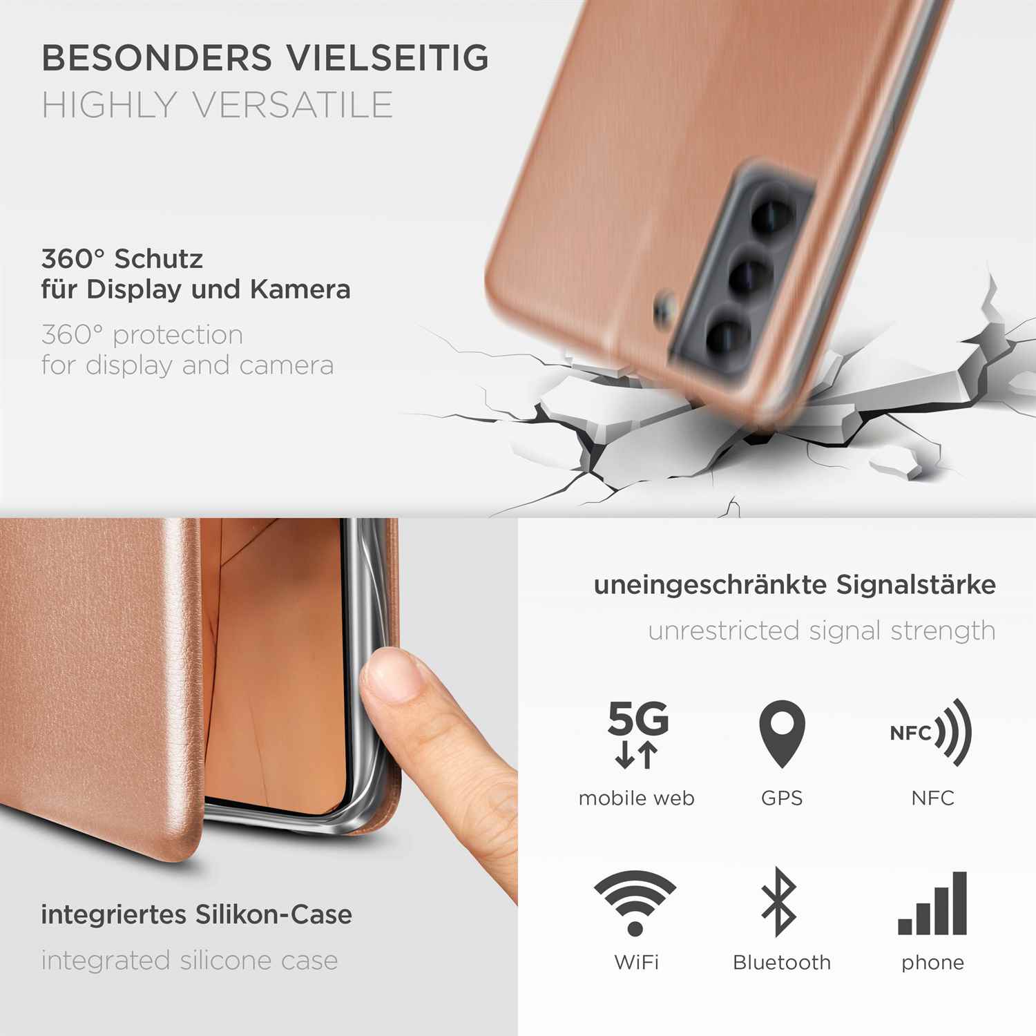 ONEFLOW Business Case Samsung Galaxy S21 Plus Handytasche mit Kartenfach – Weiteres Produktbild 4