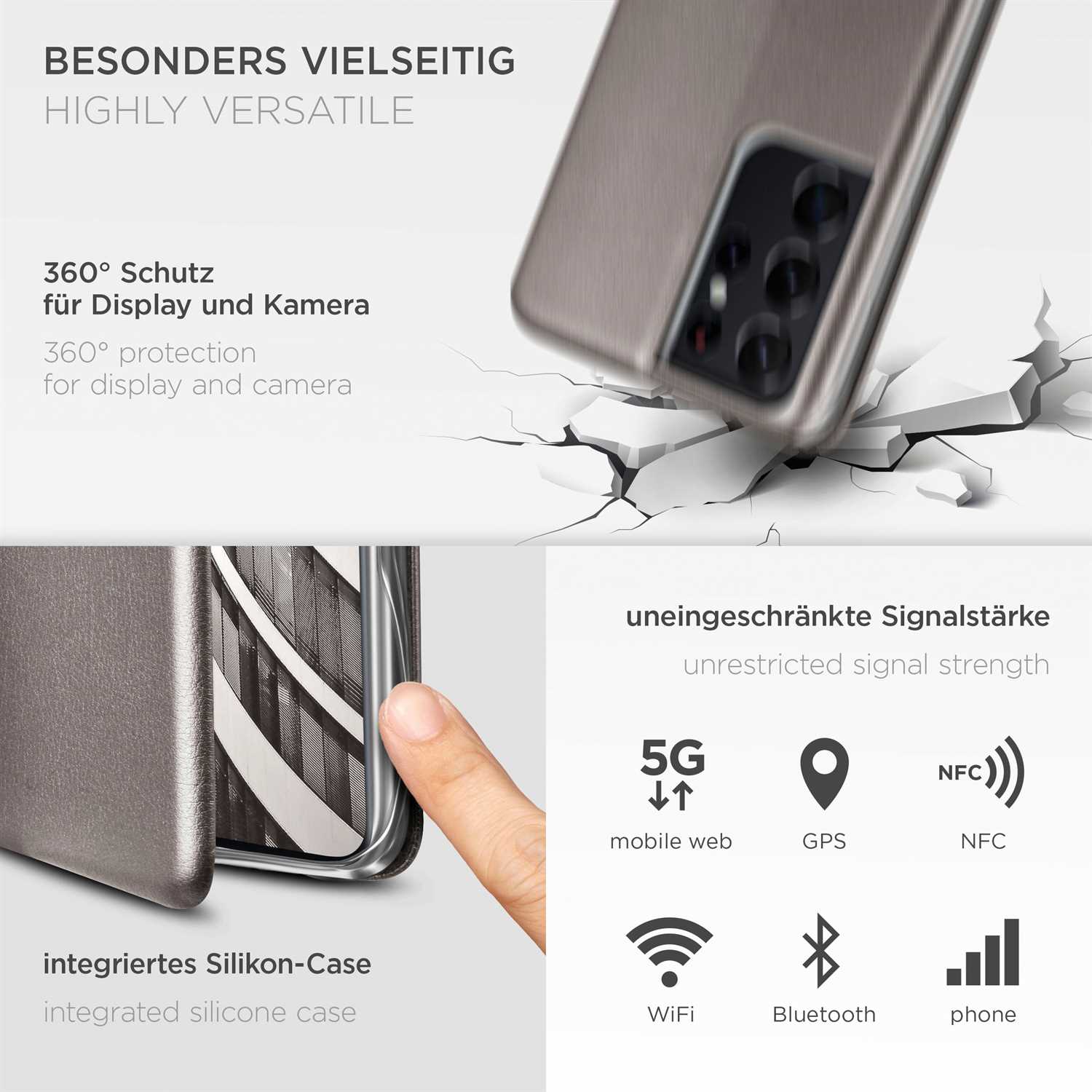 ONEFLOW Business Case Samsung Galaxy S21 Ultra Handytasche mit Kartenfach – Weiteres Produktbild 4 ONEFLOW Business Case Samsung Galaxy S21 Ultra Handytasche mit Kartenfach – Weiteres Produktbild 4