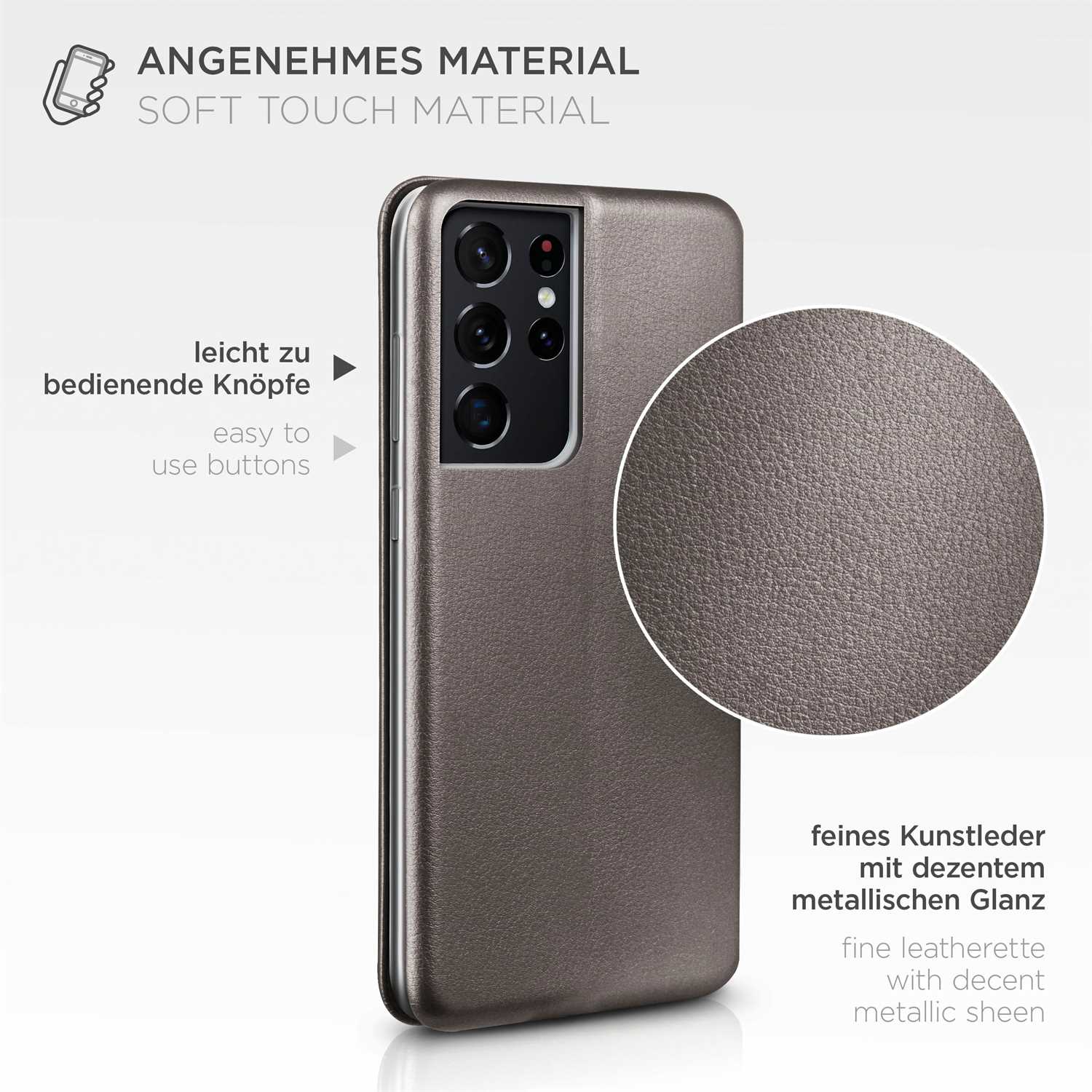 ONEFLOW Business Case Samsung Galaxy S21 Ultra Handytasche mit Kartenfach – Weiteres Produktbild 5