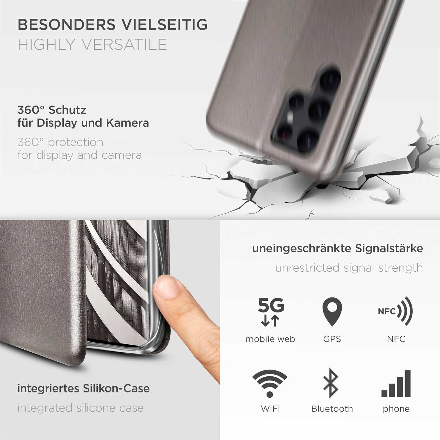 ONEFLOW Business Case Samsung Galaxy S22 Ultra Handytasche mit Kartenfach – Weiteres Produktbild 4 ONEFLOW Business Case Samsung Galaxy S22 Ultra Handytasche mit Kartenfach – Weiteres Produktbild 4