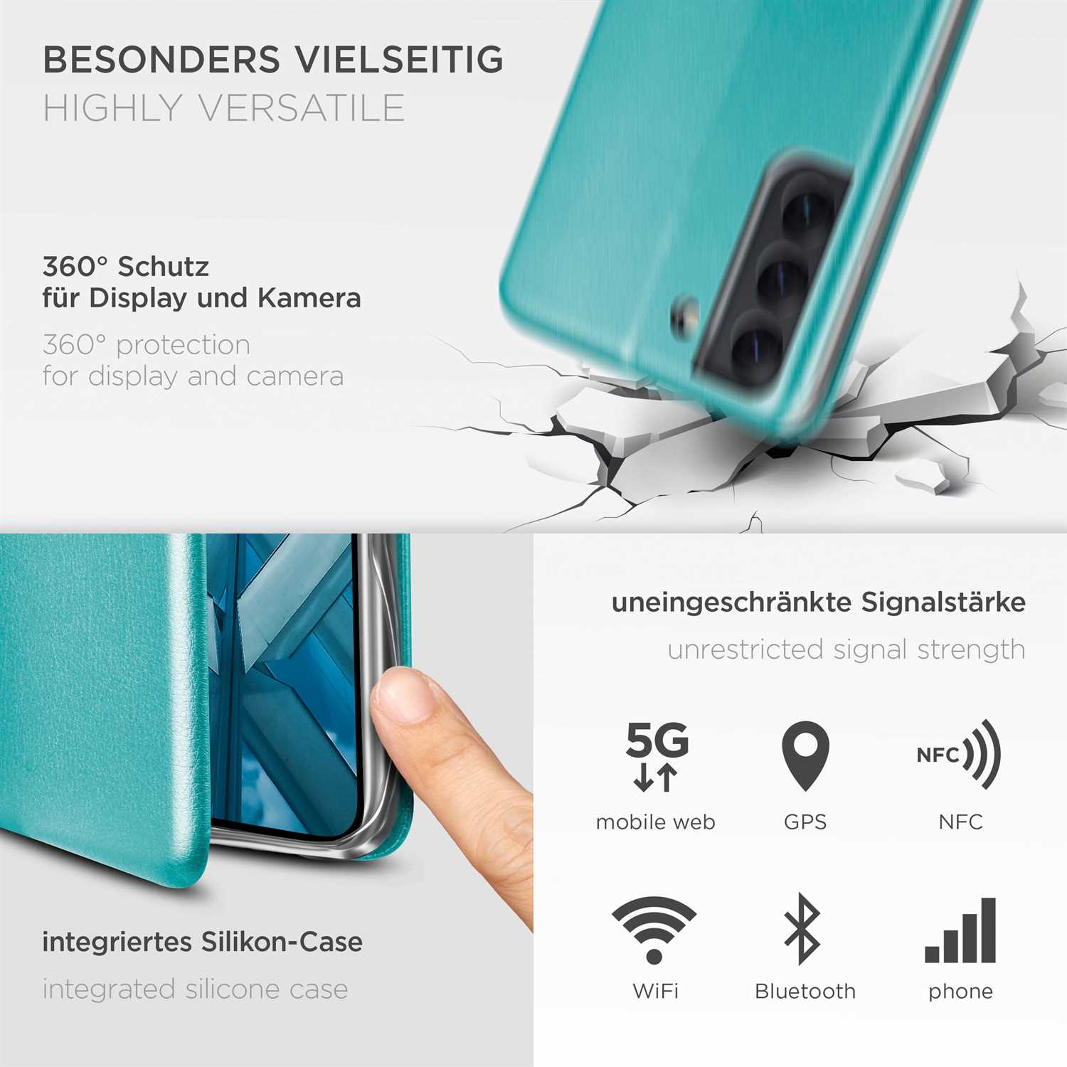 ONEFLOW Business Case Samsung Galaxy S22 Handytasche mit Kartenfach – Weiteres Produktbild 4