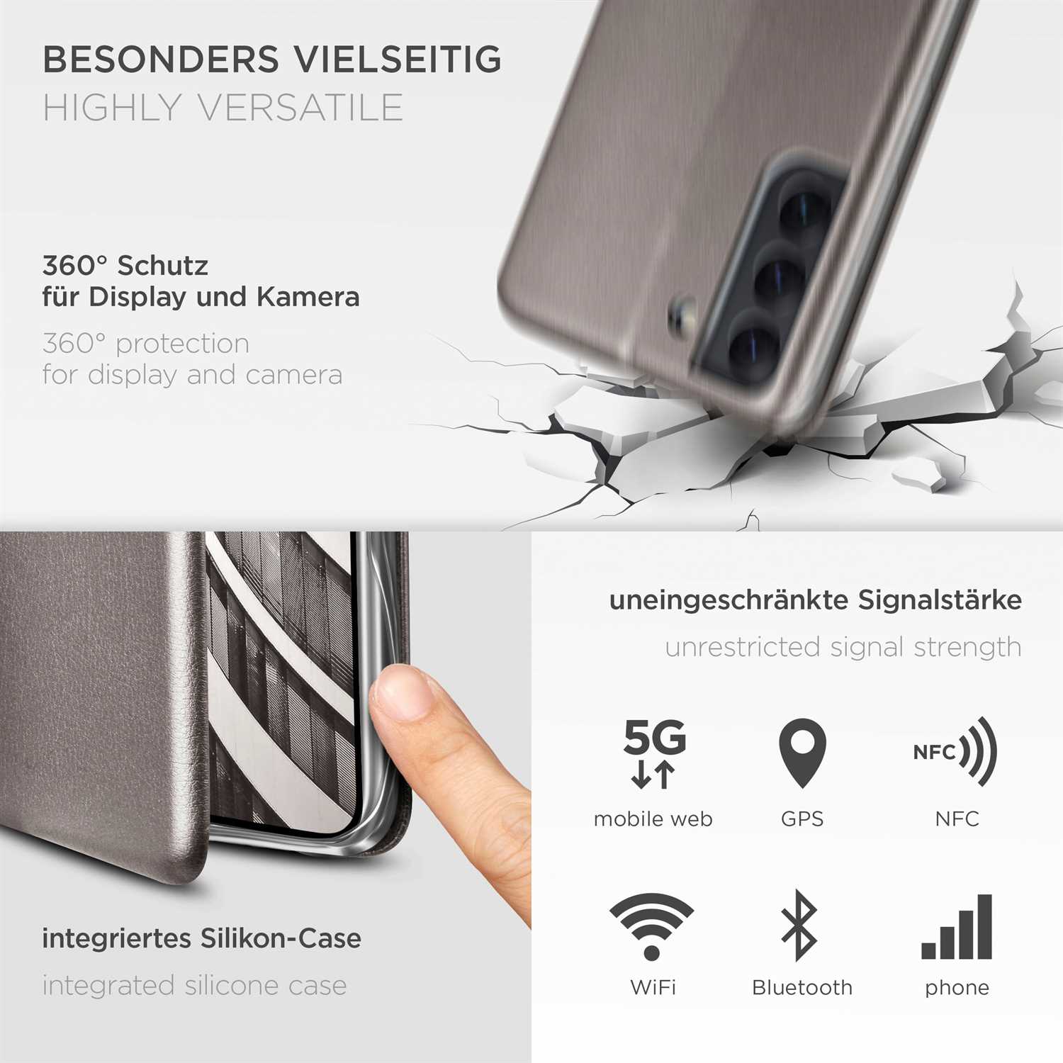 ONEFLOW Business Case Samsung Galaxy S22 Handytasche mit Kartenfach – Weiteres Produktbild 4