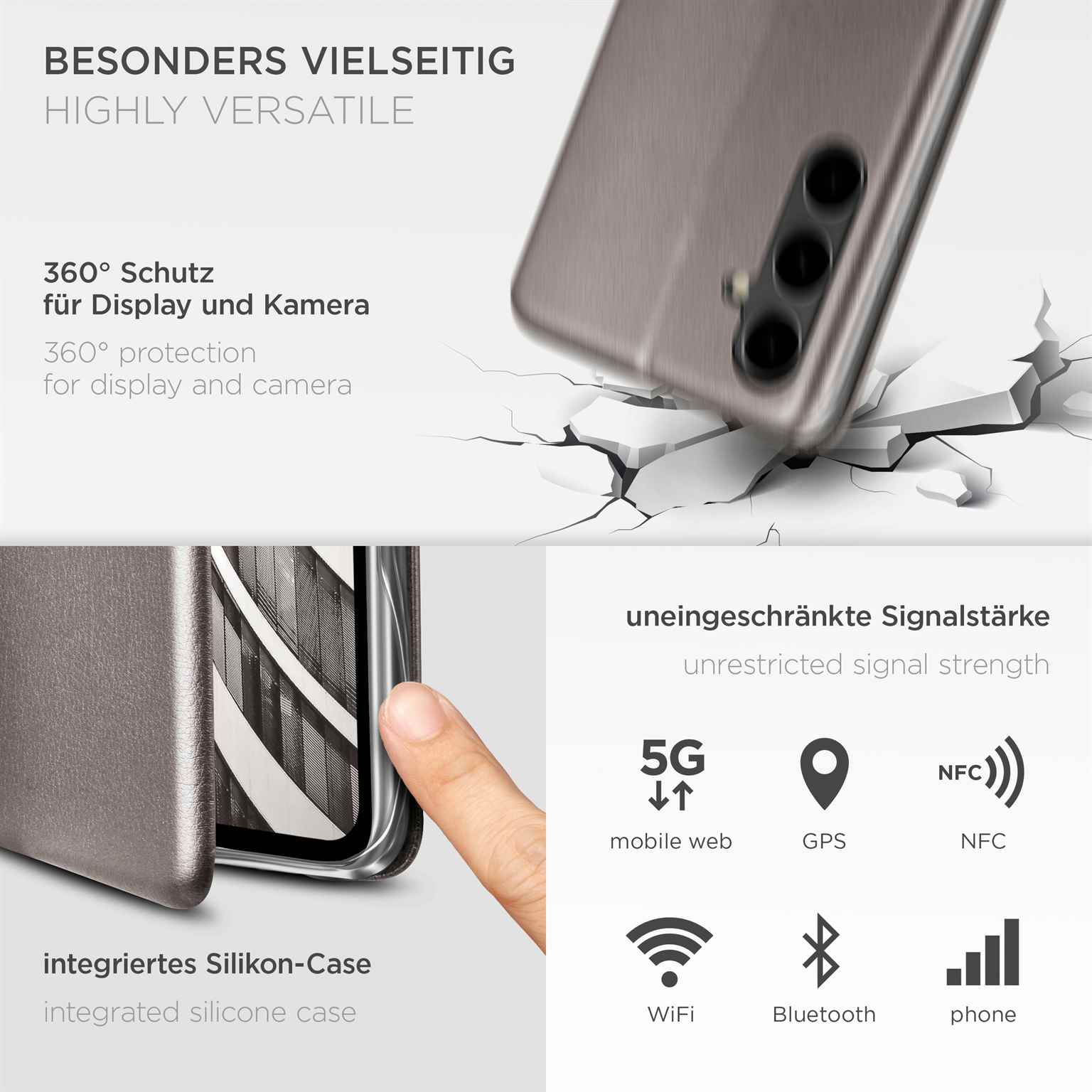 ONEFLOW Business Case Samsung Galaxy S23 FE Handytasche mit Kartenfach – Weiteres Produktbild 3