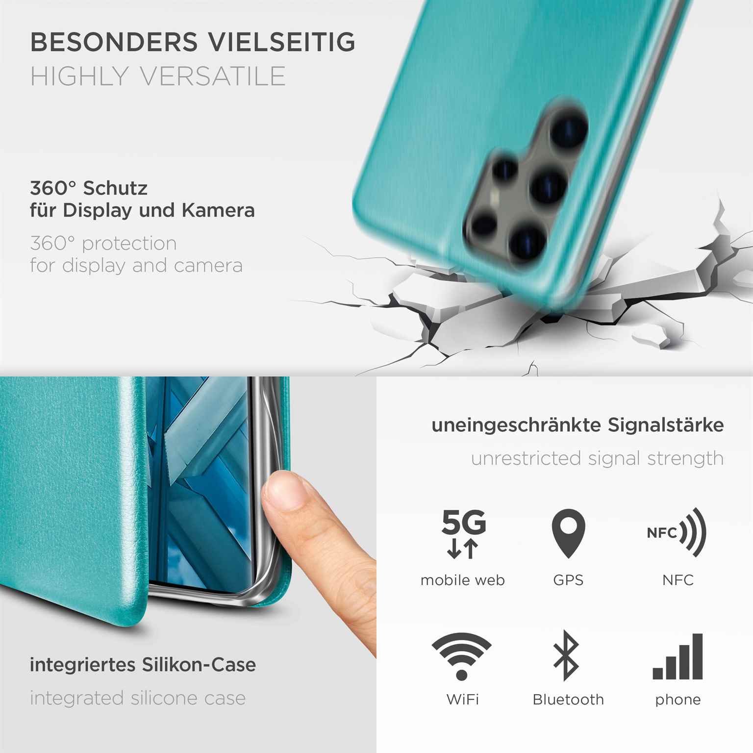 ONEFLOW Business Case Samsung Galaxy S23 Ultra Handytasche mit Kartenfach – Weiteres Produktbild 3