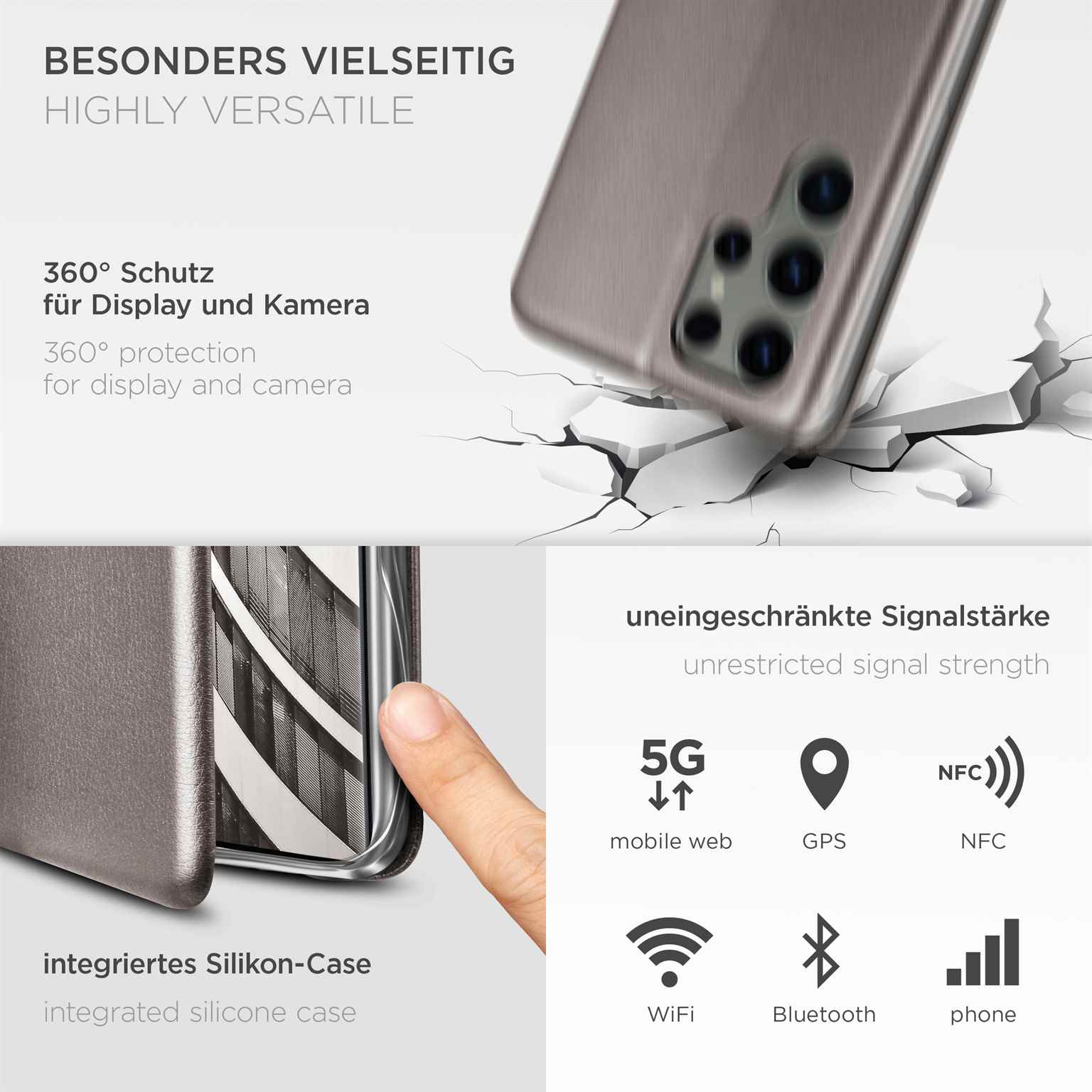 ONEFLOW Business Case Samsung Galaxy S23 Ultra Handytasche mit Kartenfach – Weiteres Produktbild 3