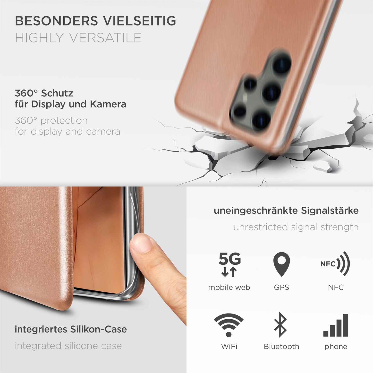 ONEFLOW Business Case Samsung Galaxy S23 Ultra Handytasche mit Kartenfach – Weiteres Produktbild 3