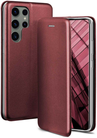 ONEFLOW Business Case Samsung Galaxy S23 Ultra Handytasche mit Kartenfach – Burgund - Red ONEFLOW Business Case Samsung Galaxy S23 Ultra Handytasche mit Kartenfach – Burgund - Red