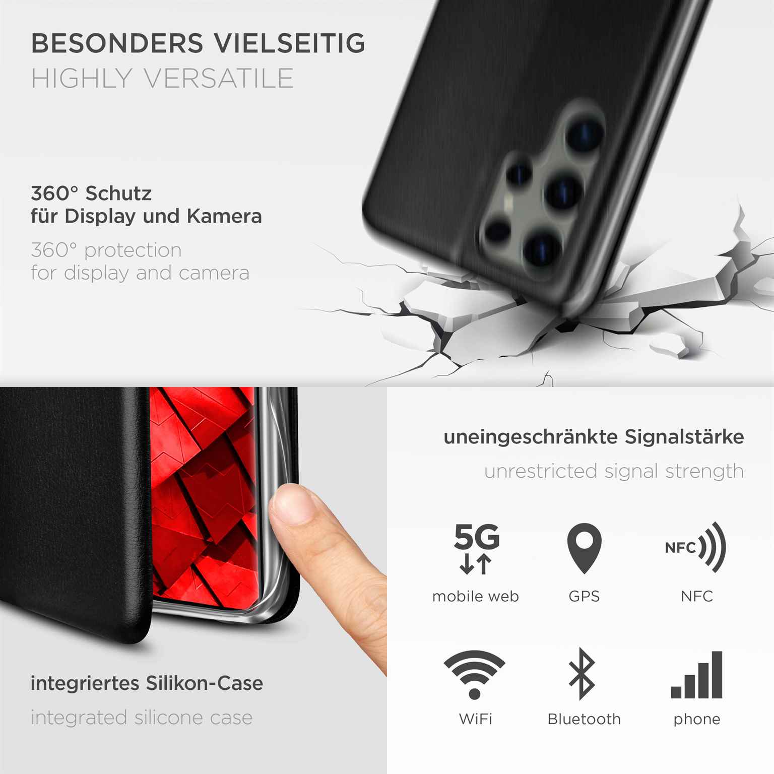 ONEFLOW Business Case Samsung Galaxy S23 Ultra Handytasche mit Kartenfach – Weiteres Produktbild 3
