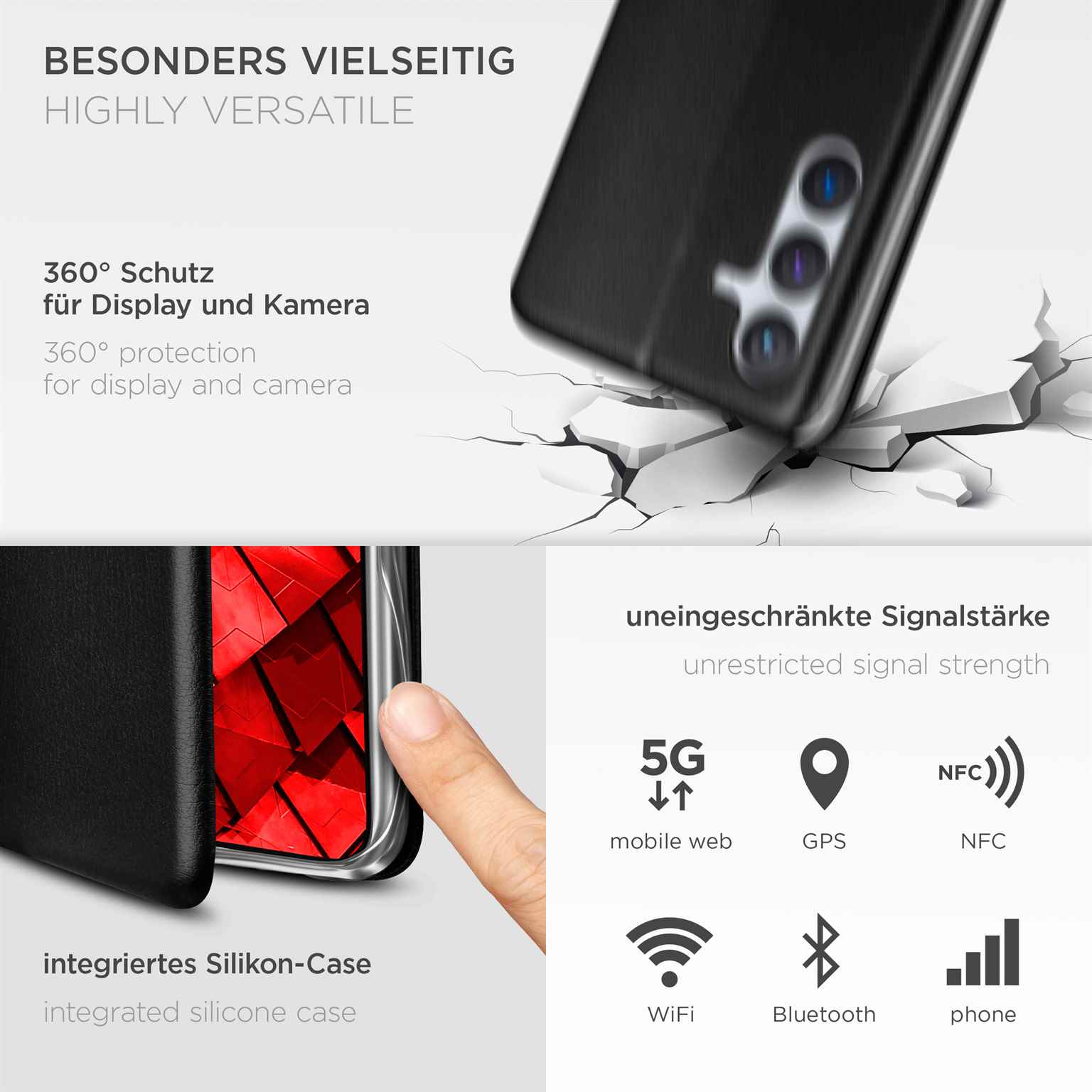 ONEFLOW Business Case Samsung Galaxy S24 Plus Handytasche mit Kartenfach – Weiteres Produktbild 4