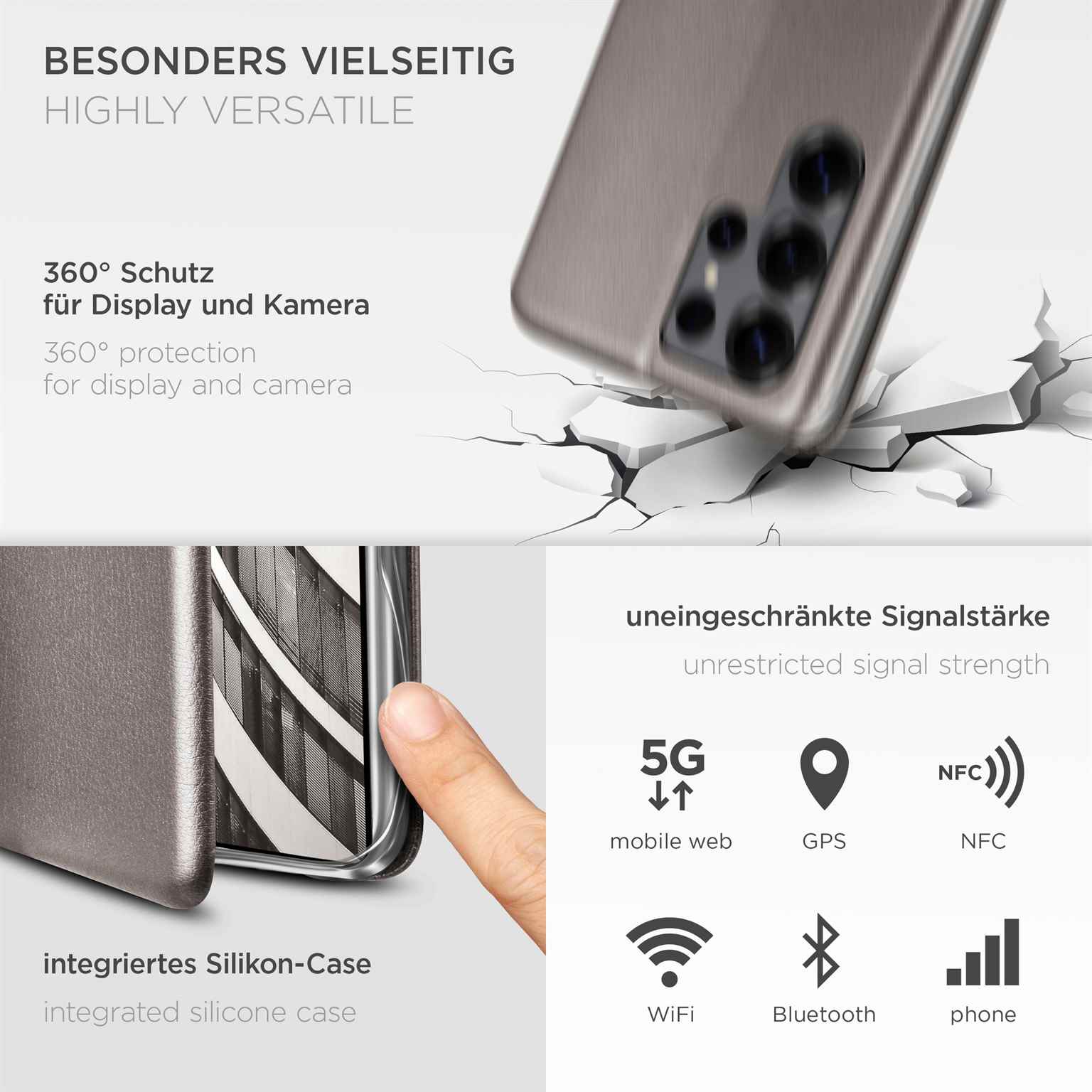 ONEFLOW Business Case Samsung Galaxy S25 Ultra Handytasche mit Kartenfach – Weiteres Produktbild 4