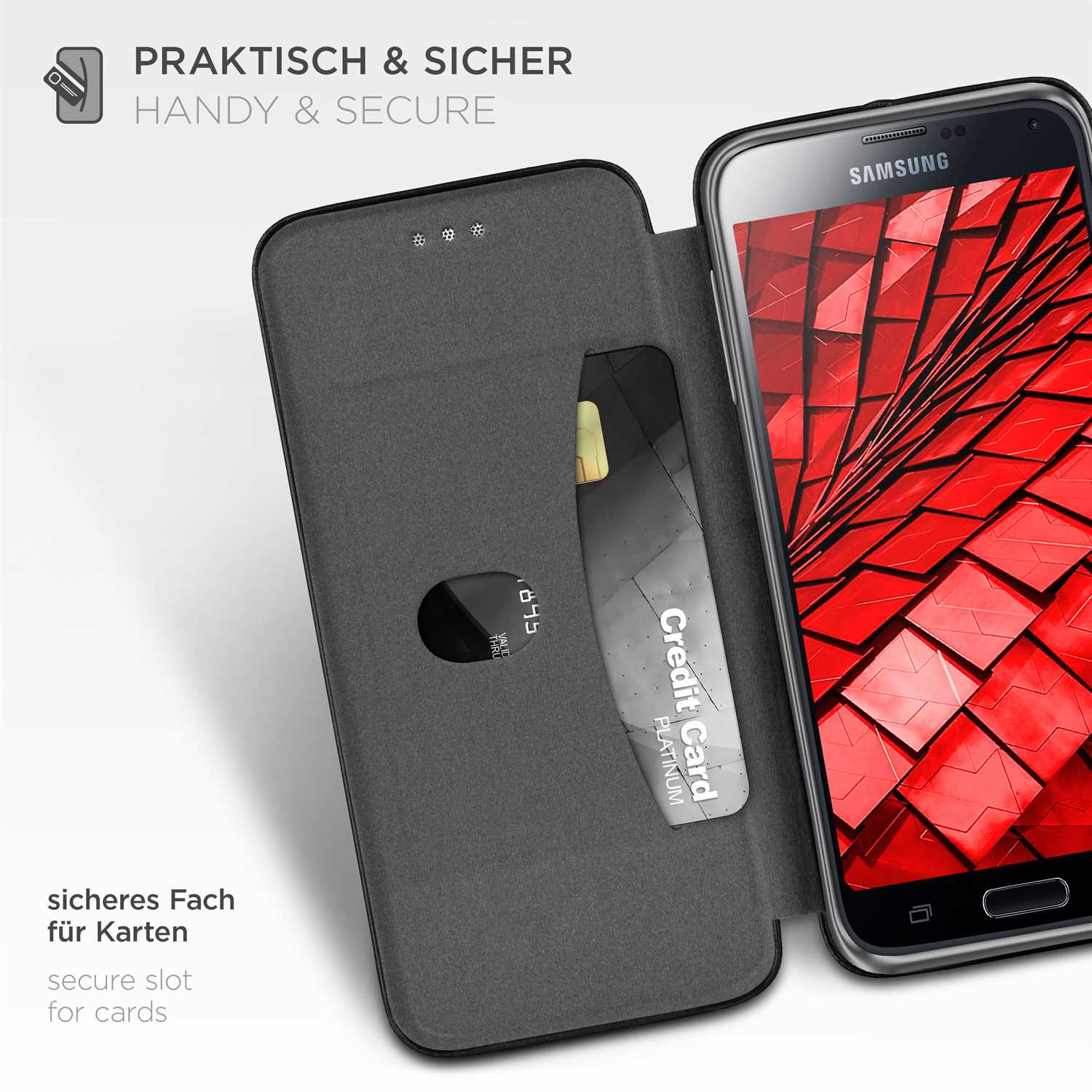 ONEFLOW Business Case Samsung Galaxy S5 Neo Handytasche mit Kartenfach – Weiteres Produktbild 3 ONEFLOW Business Case Samsung Galaxy S5 Neo Handytasche mit Kartenfach – Weiteres Produktbild 3