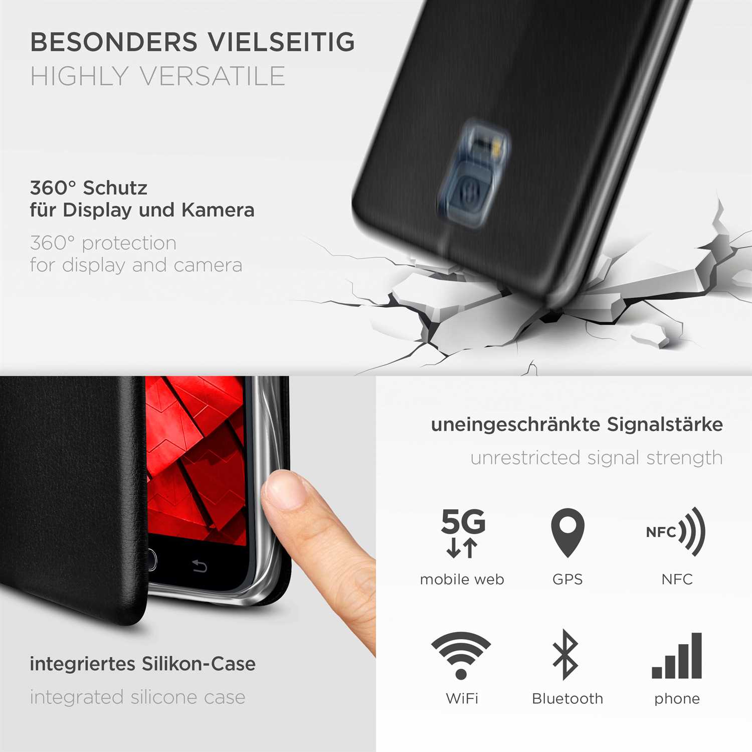 ONEFLOW Business Case Samsung Galaxy S5 Neo Handytasche mit Kartenfach – Weiteres Produktbild 4 ONEFLOW Business Case Samsung Galaxy S5 Neo Handytasche mit Kartenfach – Weiteres Produktbild 4