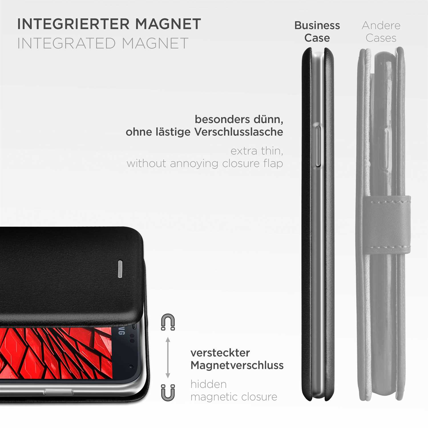 ONEFLOW Business Case Samsung Galaxy S5 Neo Handytasche mit Kartenfach – Weiteres Produktbild 6