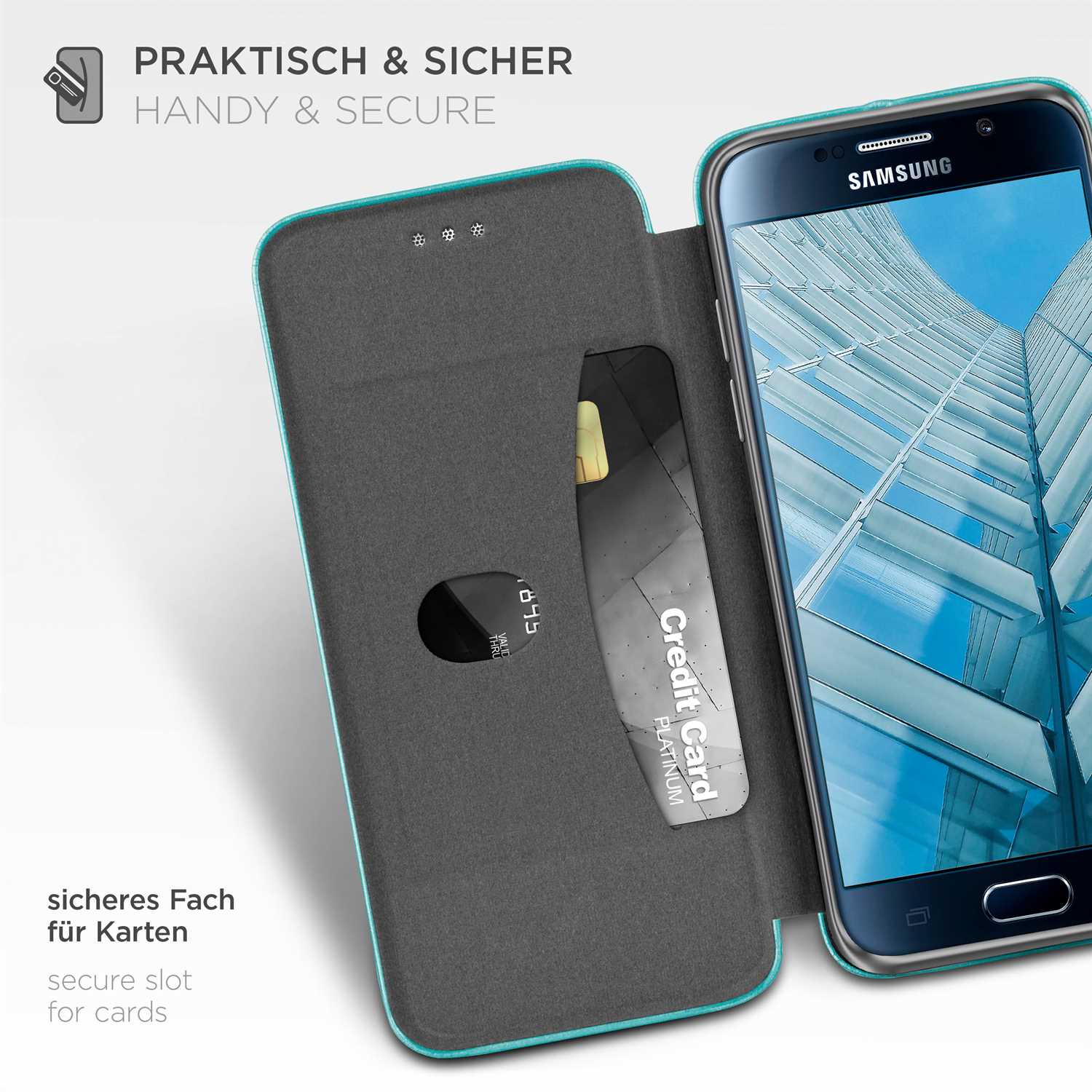 ONEFLOW Business Case Samsung Galaxy S6 Handytasche mit Kartenfach – Weiteres Produktbild 3