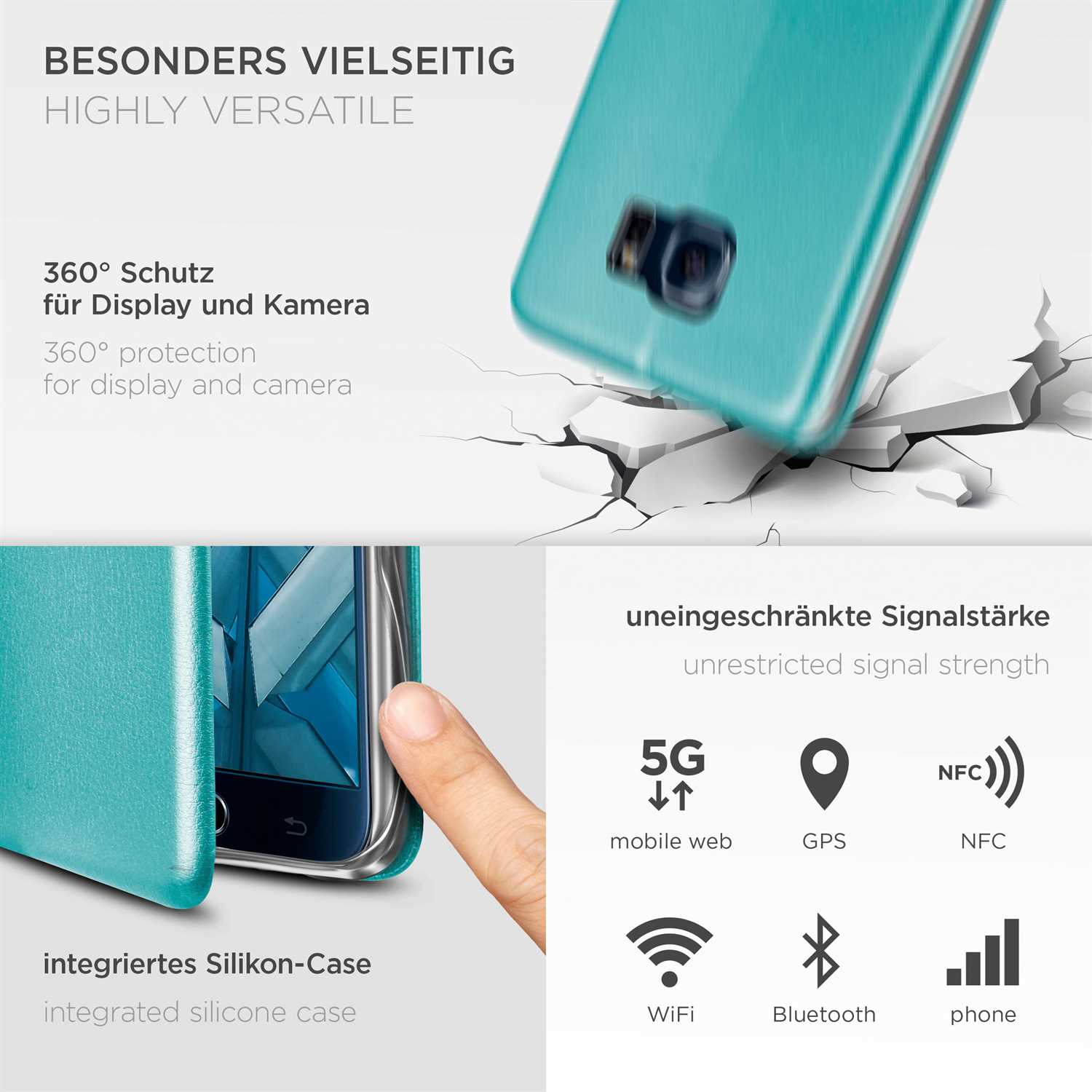 ONEFLOW Business Case Samsung Galaxy S6 Handytasche mit Kartenfach – Weiteres Produktbild 4
