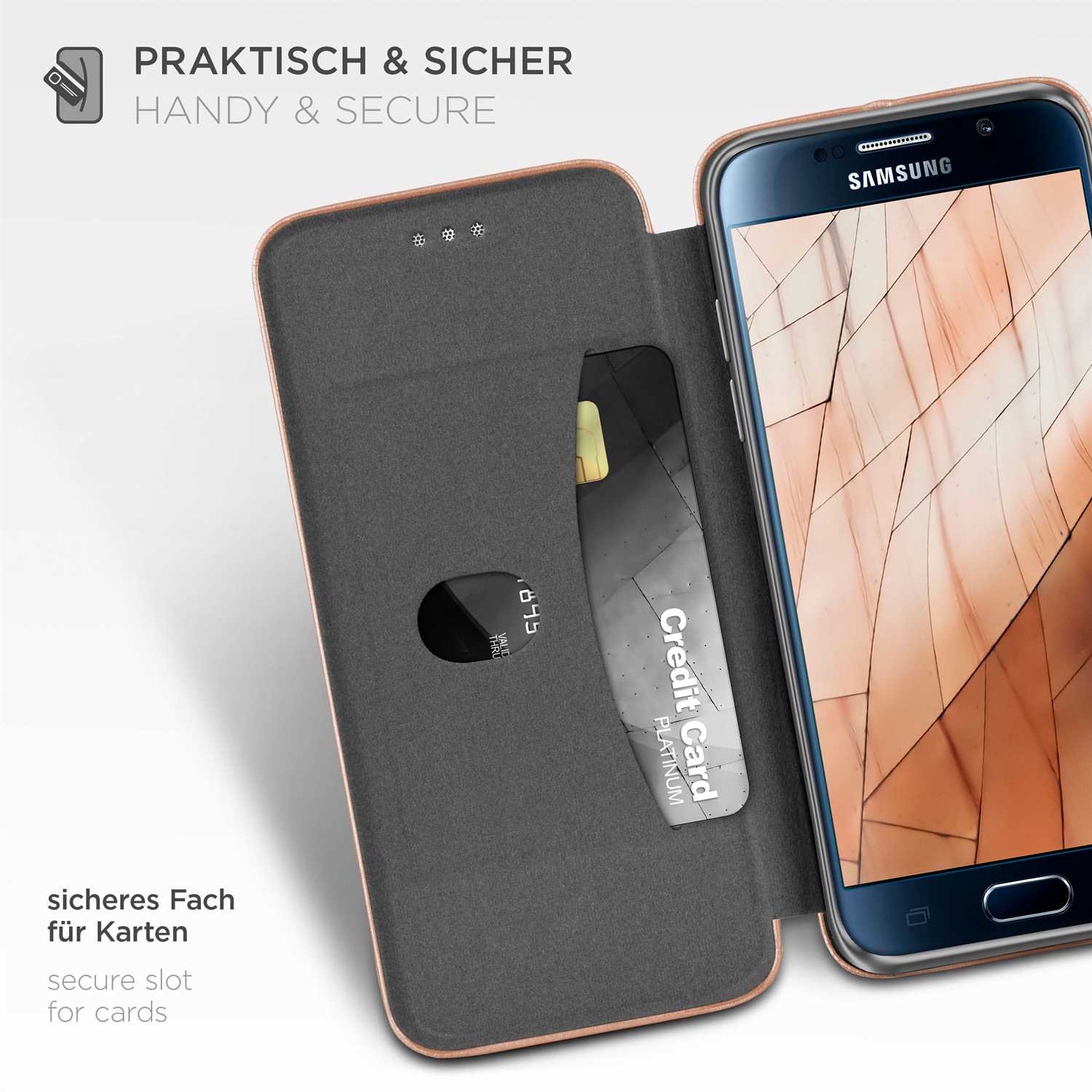 ONEFLOW Business Case Samsung Galaxy S6 Handytasche mit Kartenfach – Weiteres Produktbild 3