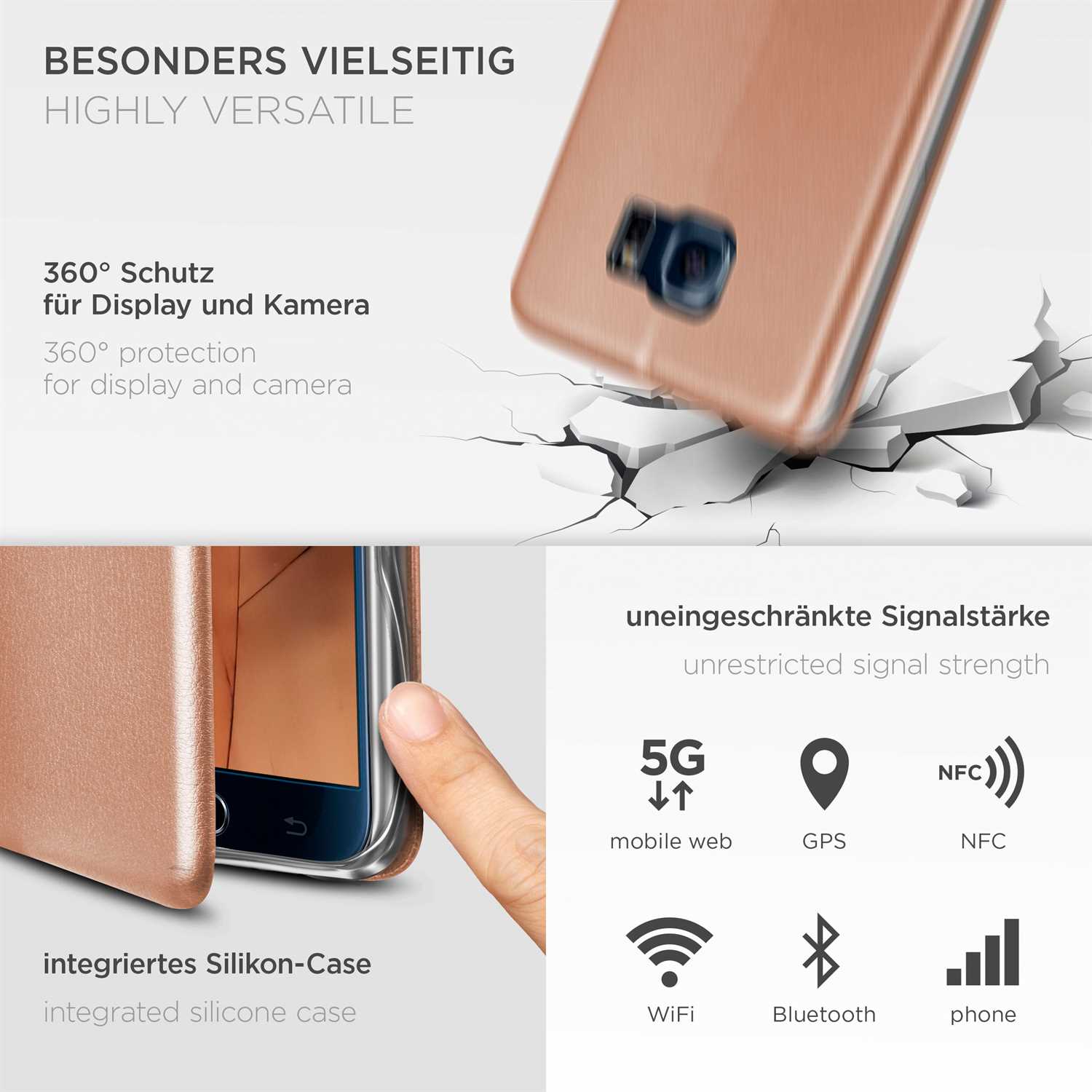 ONEFLOW Business Case Samsung Galaxy S6 Handytasche mit Kartenfach – Weiteres Produktbild 4
