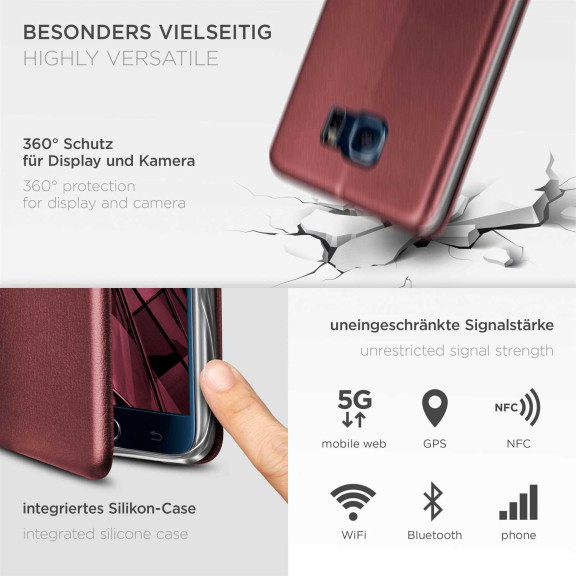 ONEFLOW Business Case Samsung Galaxy S6 Handytasche mit Kartenfach – Weiteres Produktbild 4