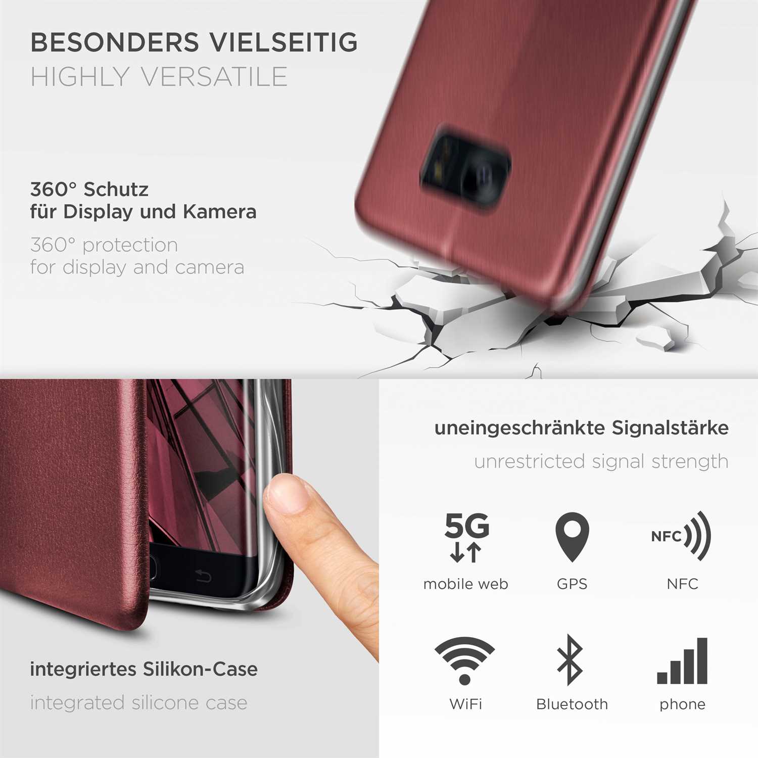 ONEFLOW Business Case Samsung Galaxy S7 Edge Handytasche mit Kartenfach – Weiteres Produktbild 3