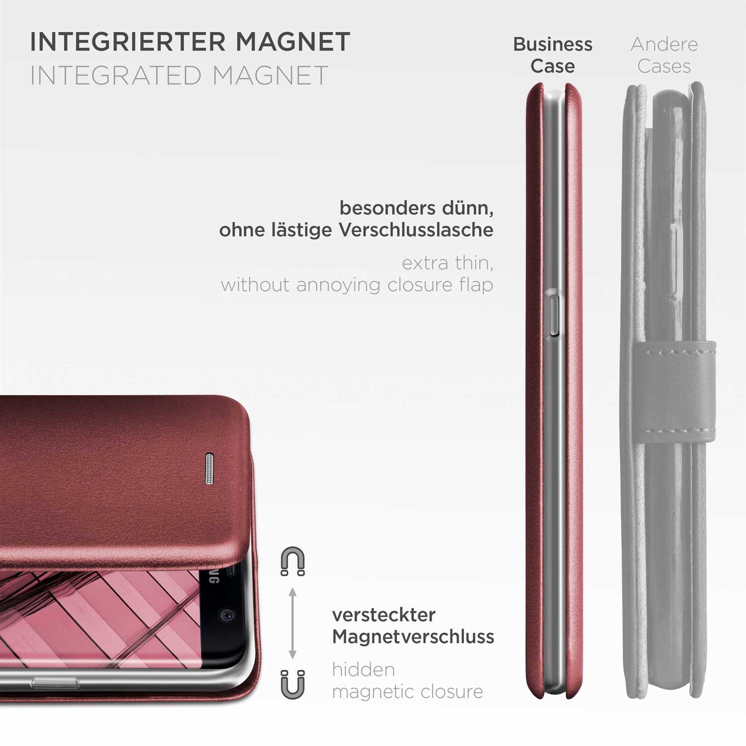ONEFLOW Business Case Samsung Galaxy S7 Edge Handytasche mit Kartenfach – Weiteres Produktbild 5