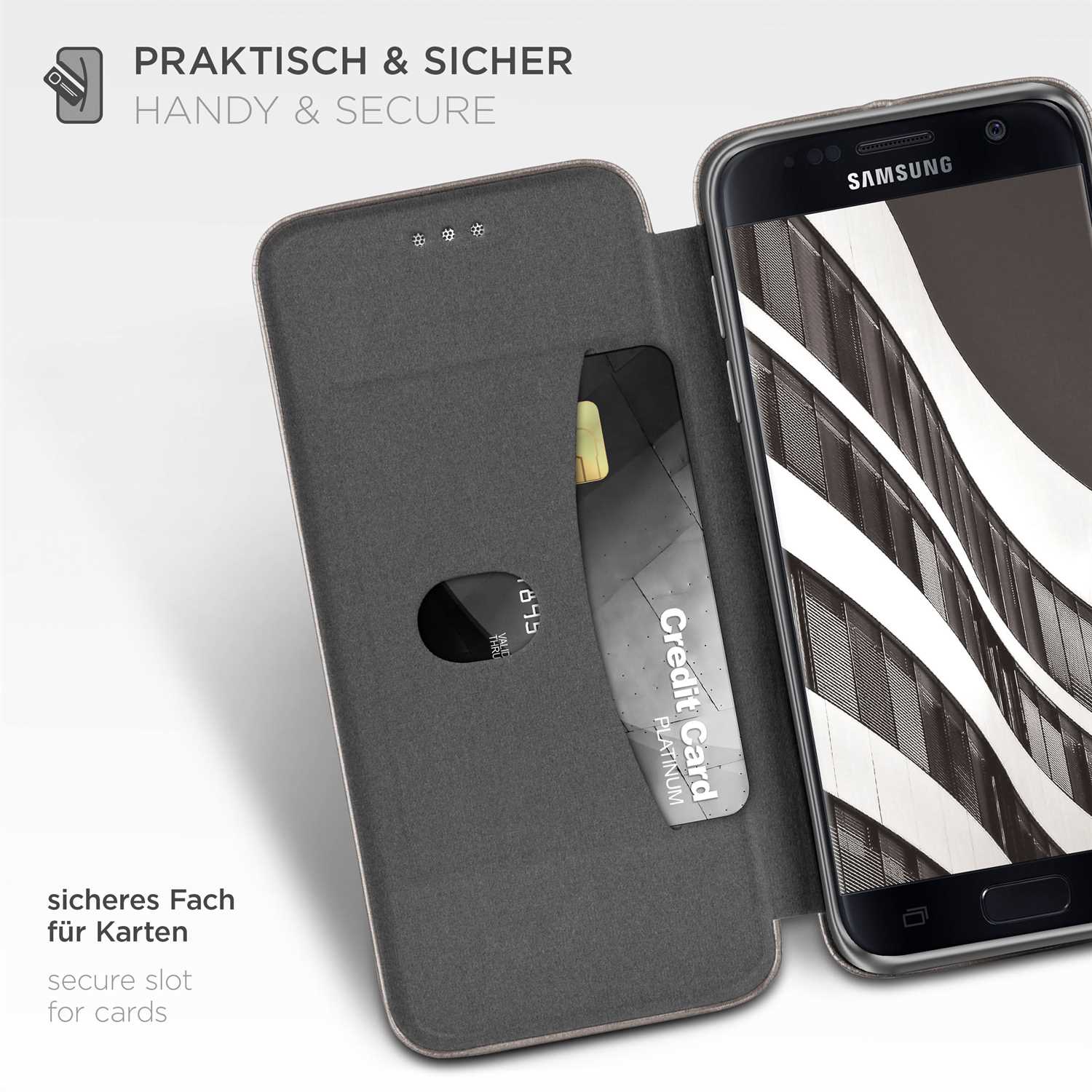 ONEFLOW Business Case Samsung Galaxy S7 Handytasche mit Kartenfach – Weiteres Produktbild 2