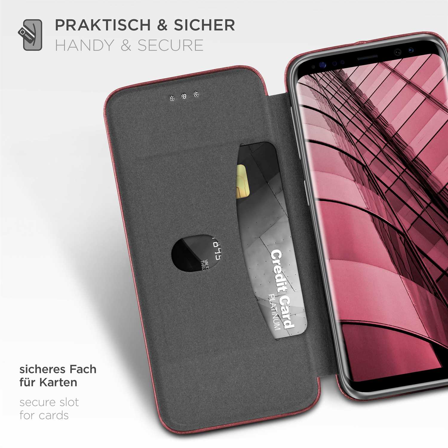 ONEFLOW Business Case Samsung Galaxy S8 Plus Handytasche mit Kartenfach – Weiteres Produktbild 2