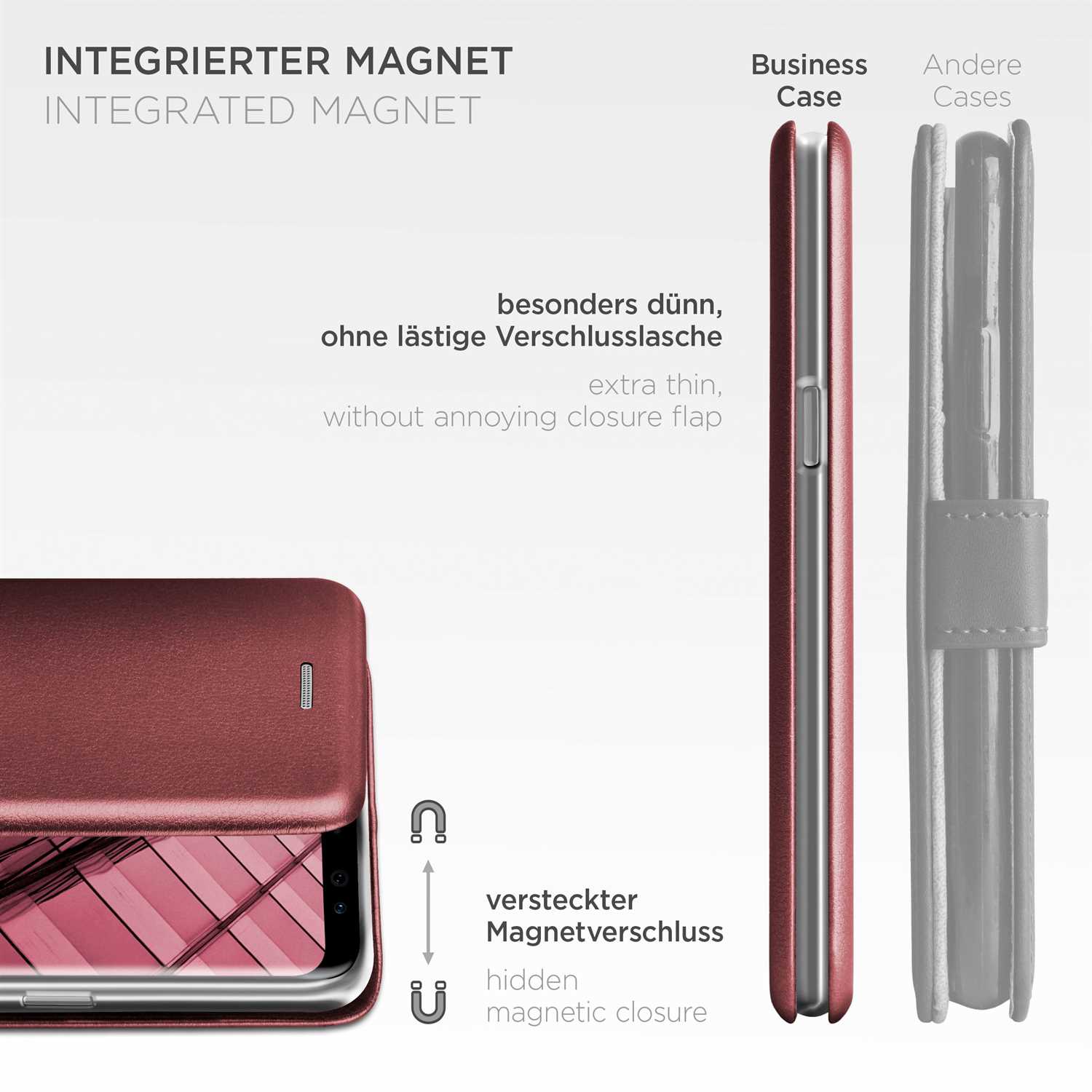 ONEFLOW Business Case Samsung Galaxy S8 Plus Handytasche mit Kartenfach – Weiteres Produktbild 5