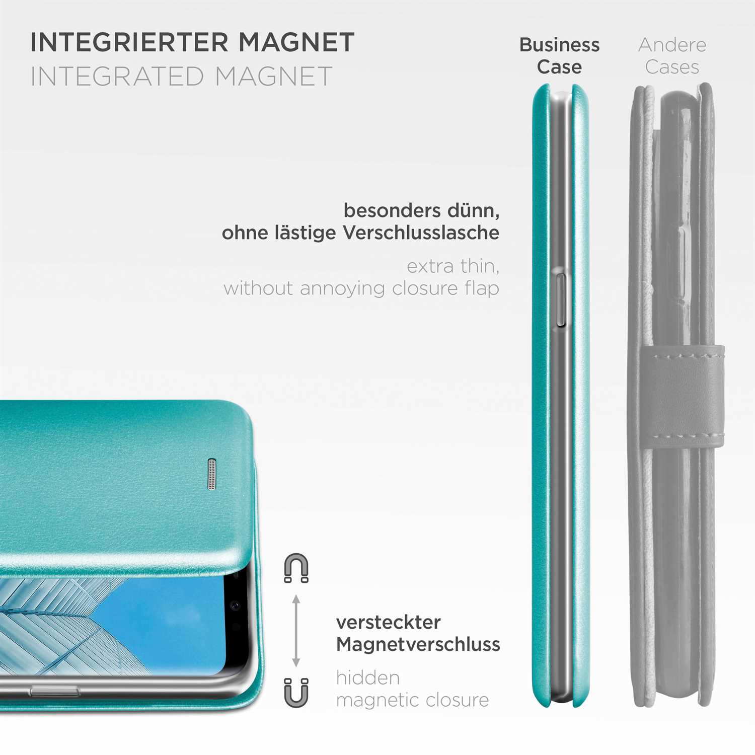 ONEFLOW Business Case Samsung Galaxy S9 Handytasche mit Kartenfach – Weiteres Produktbild 5