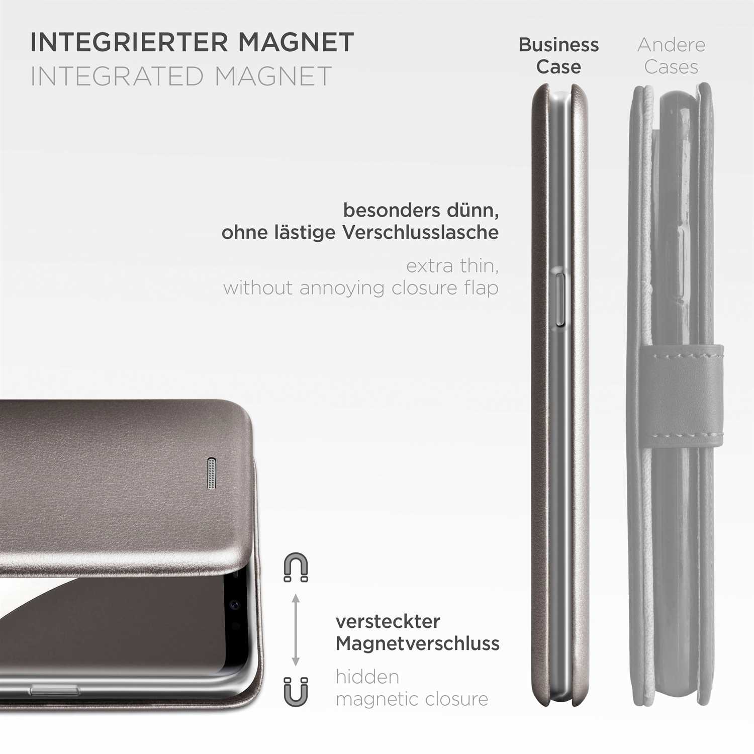 ONEFLOW Business Case Samsung Galaxy S9 Handytasche mit Kartenfach – Weiteres Produktbild 5