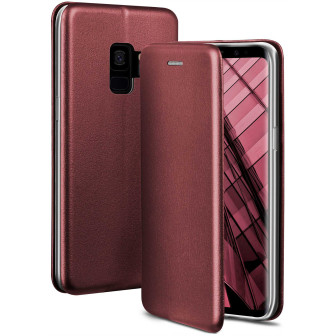 ONEFLOW Business Case Samsung Galaxy S9 Handytasche mit Kartenfach – Burgund - Red