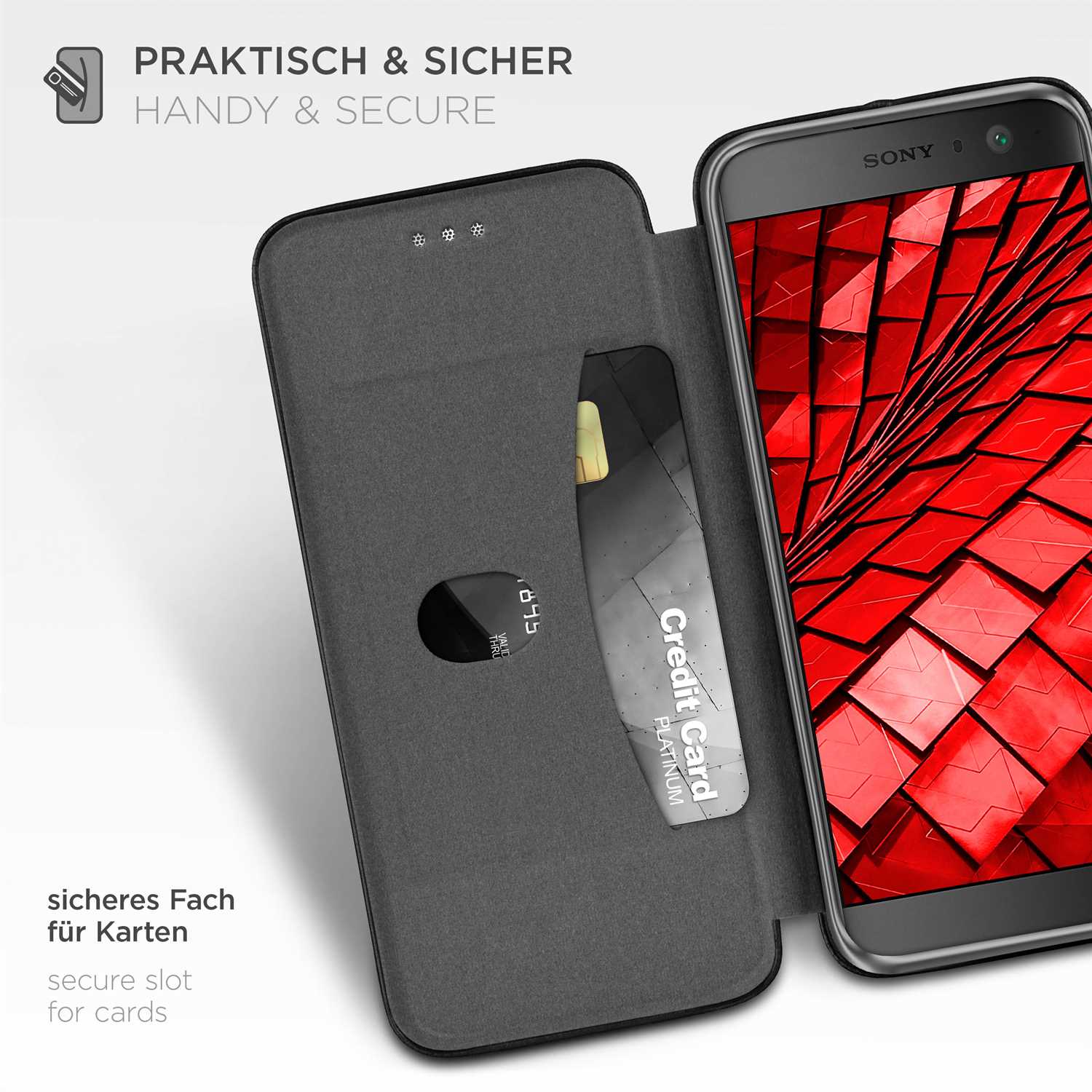 ONEFLOW Business Case Sony Xperia XA2 Handytasche mit Kartenfach – Weiteres Produktbild 2