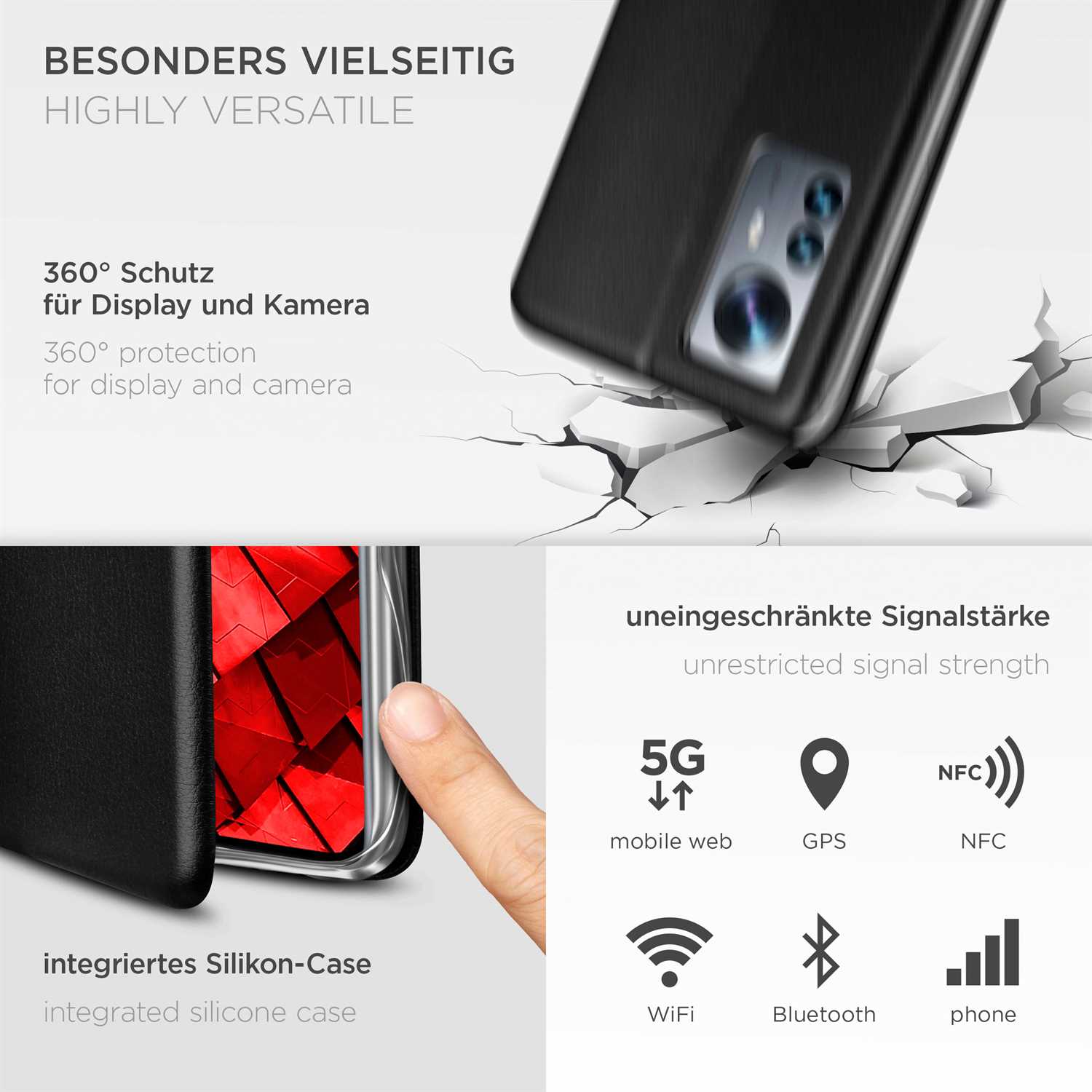 ONEFLOW Business Case Xiaomi 12 Pro Handytasche mit Kartenfach – Weiteres Produktbild 3