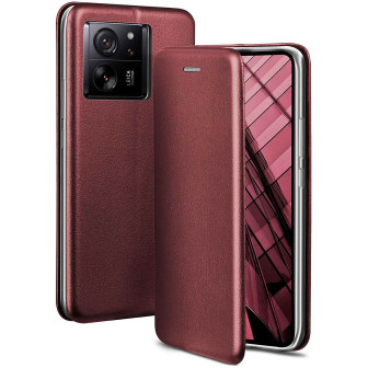 ONEFLOW Business Case Xiaomi 13T Pro Handytasche mit Kartenfach – Burgund - Red