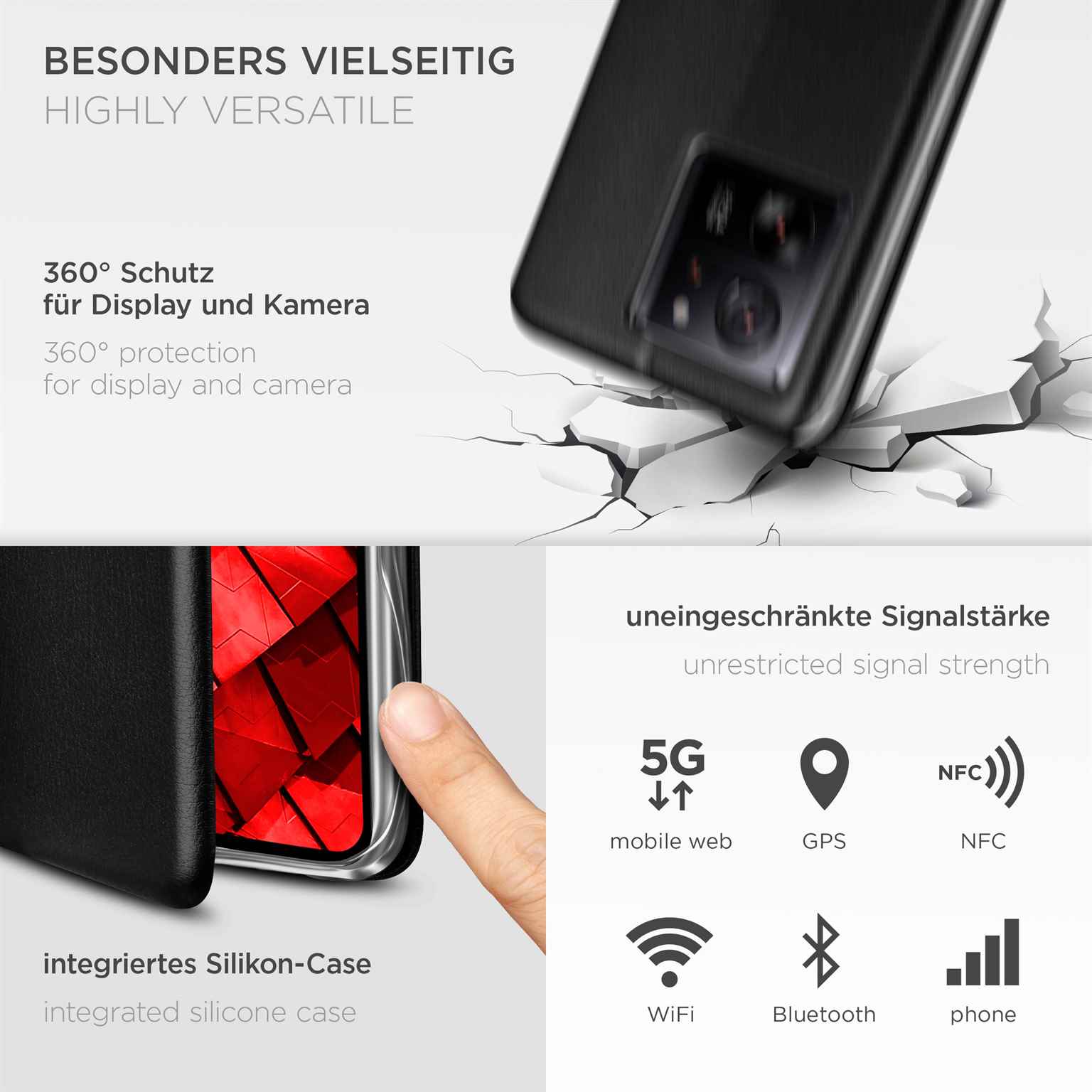 ONEFLOW Business Case Xiaomi 13T Pro Handytasche mit Kartenfach – Weiteres Produktbild 4