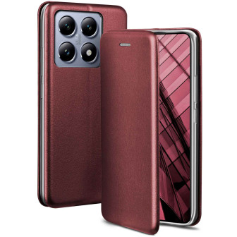 ONEFLOW Business Case Xiaomi 14T Pro Handytasche mit Kartenfach – Burgund - Red