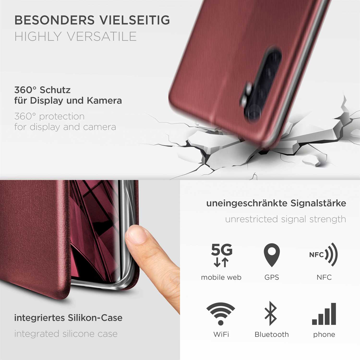 ONEFLOW Business Case Xiaomi Mi Note 10 Lite Handytasche mit Kartenfach – Weiteres Produktbild 4
