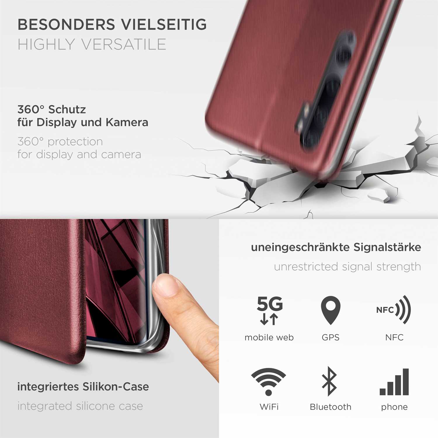 ONEFLOW Business Case Xiaomi Mi Note 10 Handytasche mit Kartenfach – Weiteres Produktbild 3