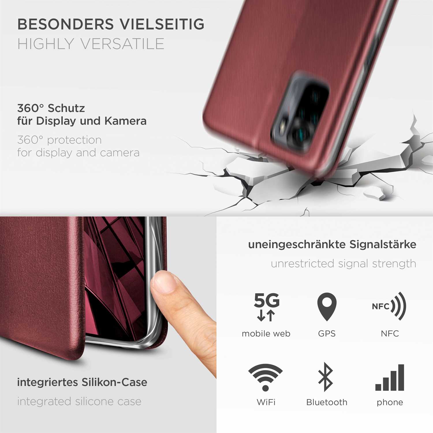 ONEFLOW Business Case Redmi Note 10S Handytasche mit Kartenfach – Weiteres Produktbild 4