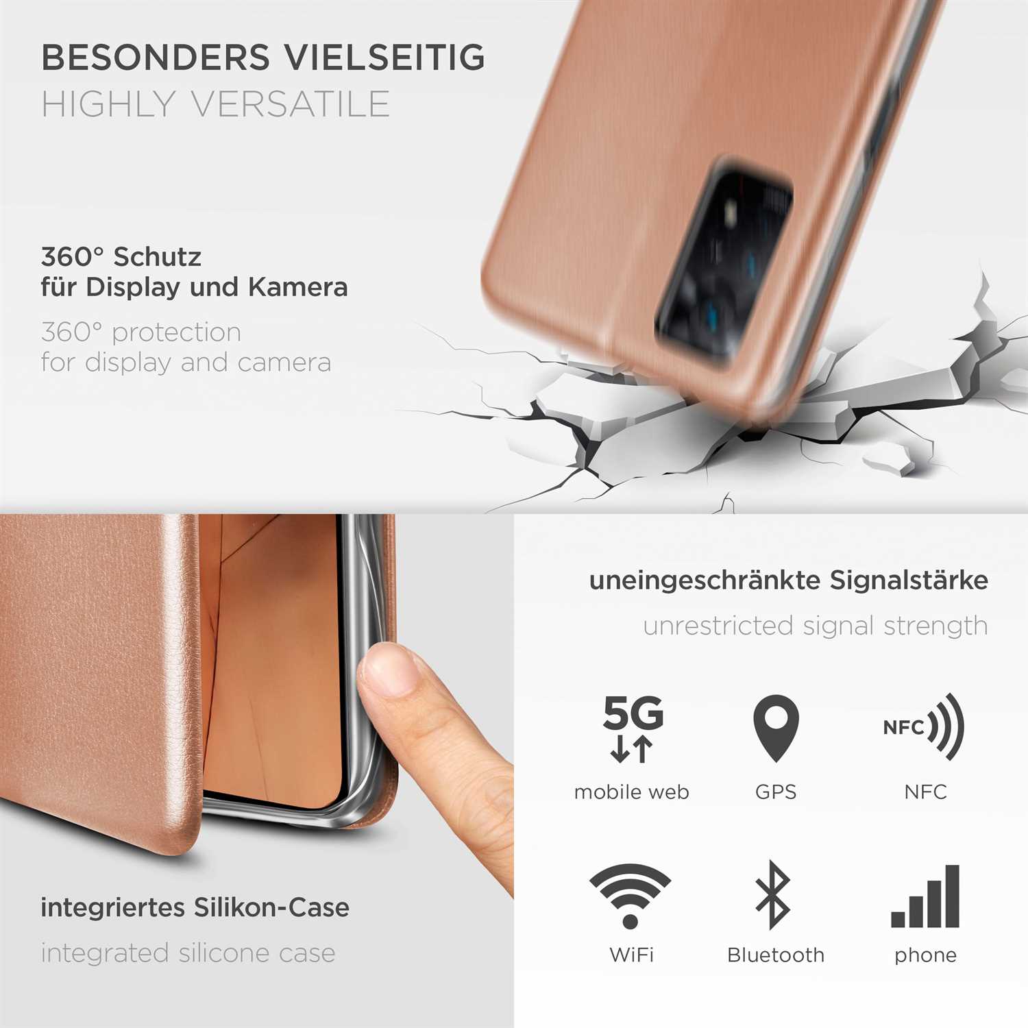 ONEFLOW Business Case Redmi Note 11 Pro Handytasche mit Kartenfach – Weiteres Produktbild 4