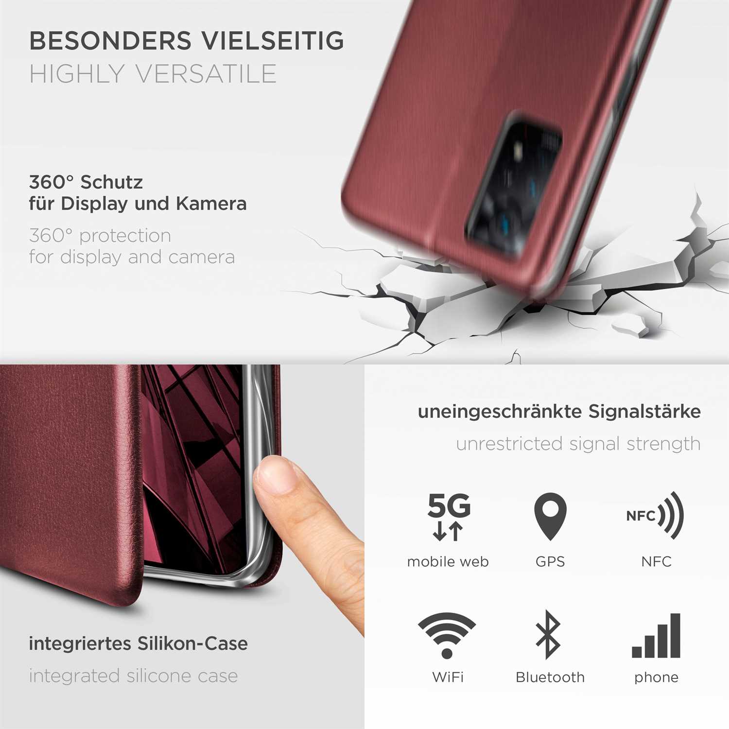 ONEFLOW Business Case Redmi Note 11 Pro Handytasche mit Kartenfach – Weiteres Produktbild 4