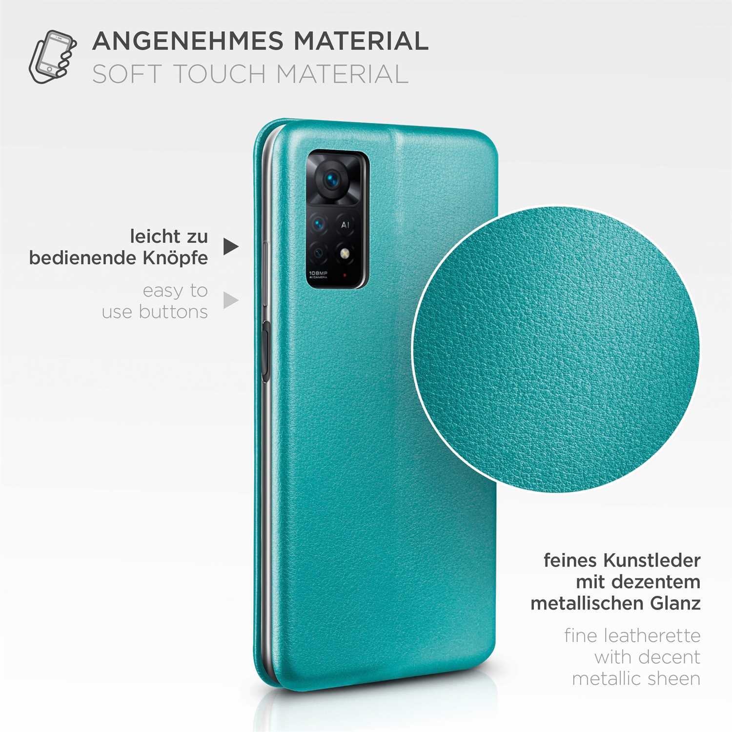 ONEFLOW Business Case Redmi Note 11 Pro 5G Handytasche mit Kartenfach – Weiteres Produktbild 5