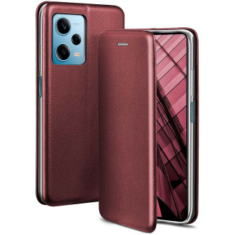 ONEFLOW Business Case Redmi Note 12 Pro 5G Handytasche mit Kartenfach – Burgund - Red