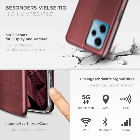 ONEFLOW Business Case Redmi Note 12 Pro 5G Handytasche mit Kartenfach – Weiteres Produktbild 4