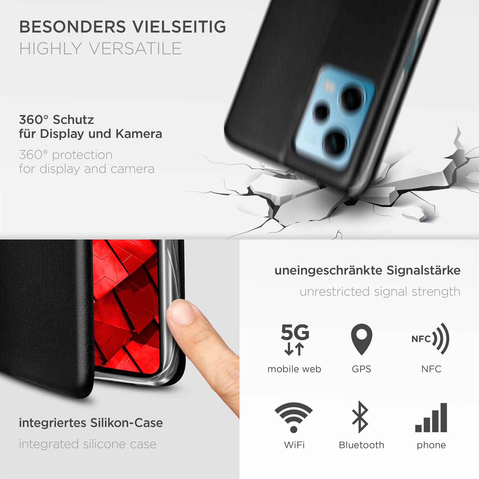 ONEFLOW Business Case Redmi Note 12 Pro 5G Handytasche mit Kartenfach – Weiteres Produktbild 4 ONEFLOW Business Case Redmi Note 12 Pro 5G Handytasche mit Kartenfach – Weiteres Produktbild 4