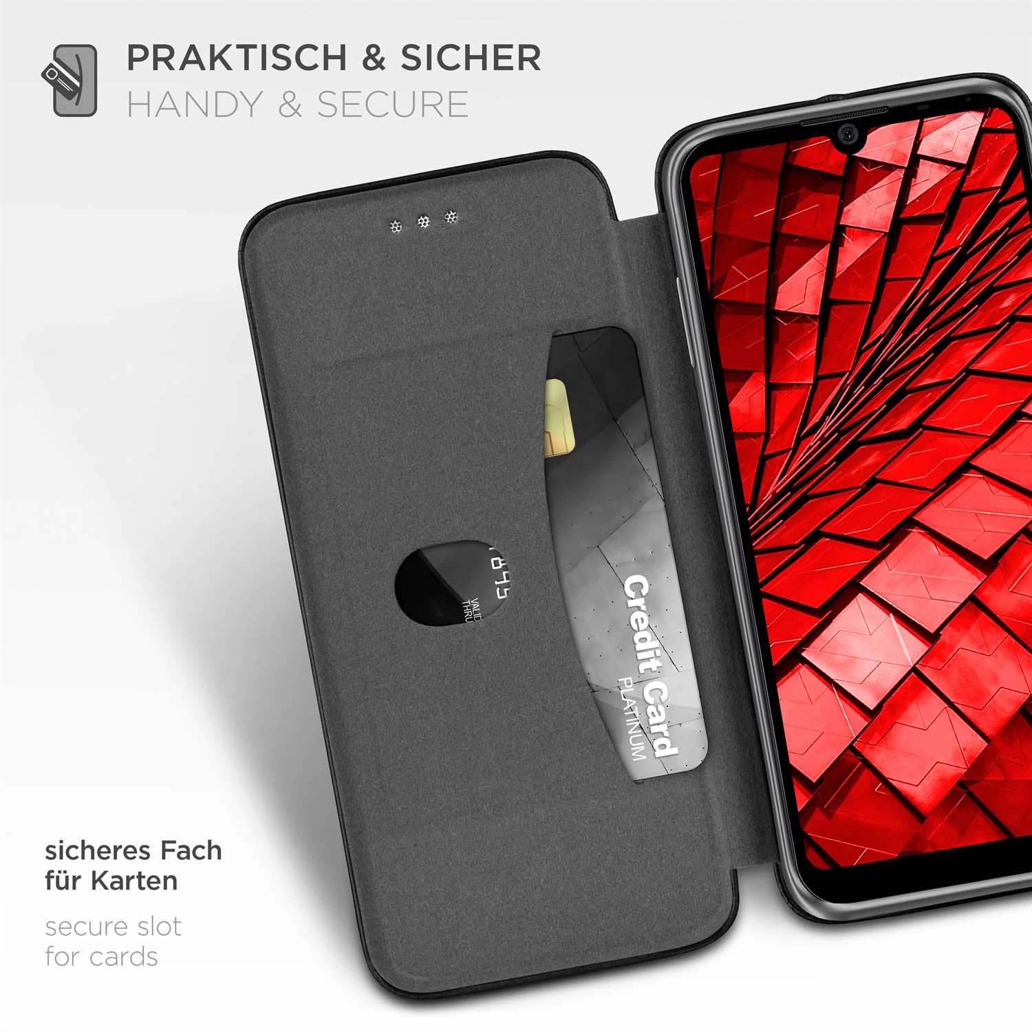 ONEFLOW Business Case ZTE Blade A5 2020 Handytasche mit Kartenfach – Weiteres Produktbild 2