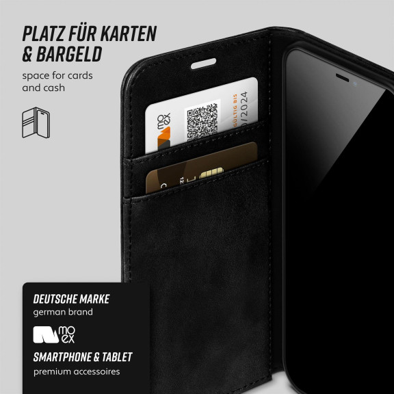 moex Casual Case iPhone 12 mini Hülle klappbar Leder Optik – Weiteres Produktbild 3