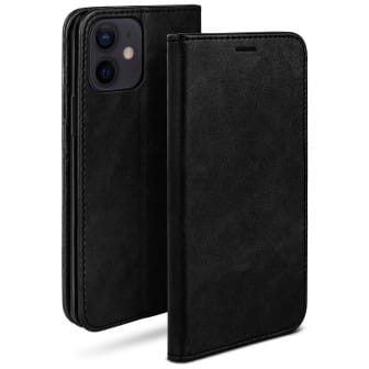 moex Casual Case iPhone 12 Hülle klappbar Leder Optik – Onyx moex Casual Case iPhone 12 Hülle klappbar Leder Optik – Onyx